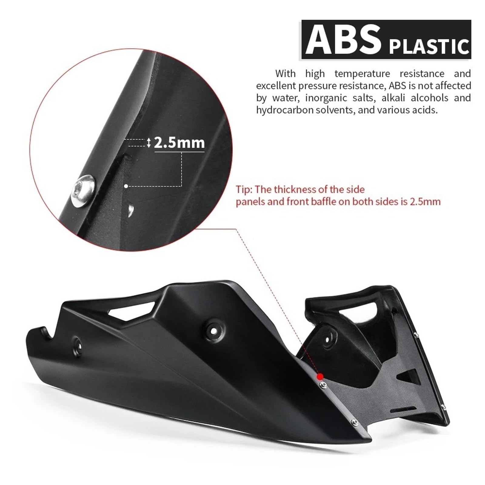 Deflector Aire Compatible con Honda CB750 CB 750 Hornet 2023 2024 2025, Protector Inferior del chasis del Motor para Motocicleta, Placa de Acabado Decorativa(Black)