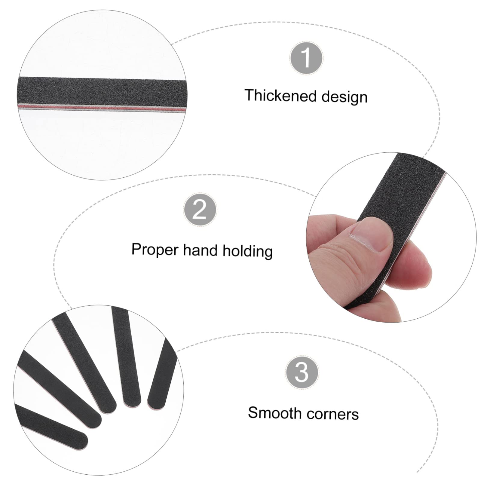 Gatuida 10pezzi Bastoncini Levigatura Modello Doppi Lati Grana Per Plastica Legno Multiuso Resistente e Leggero Strumenti Levigare Manuale Polishing Sticks