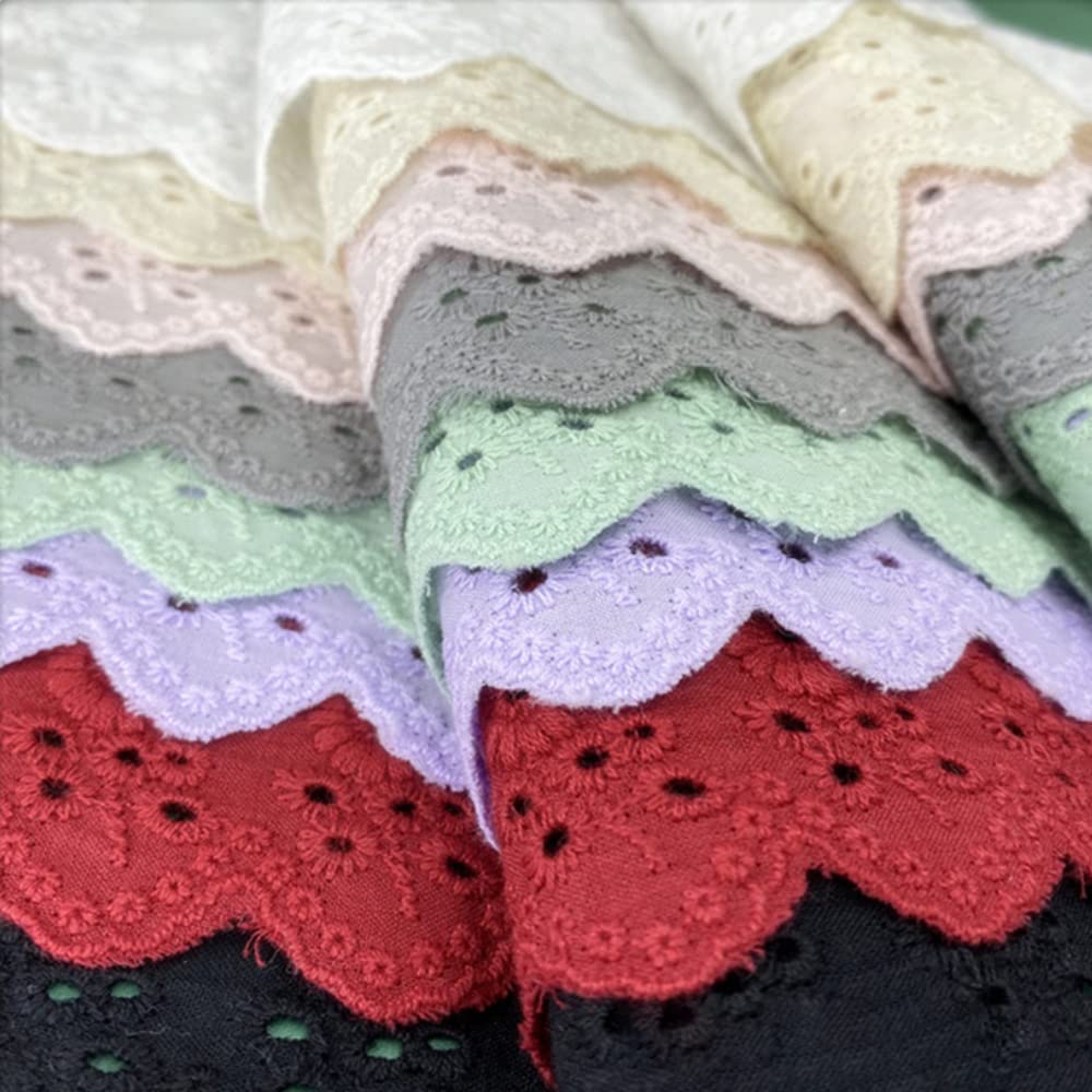 Nastro decorativo in pizzo, 10 yards, in cotone, larghezza 11 cm, nastro decorativo in pizzo, nastro per cucito fai da te, vestiti, abito da sposa, copricapo, tende, abiti, blu navy