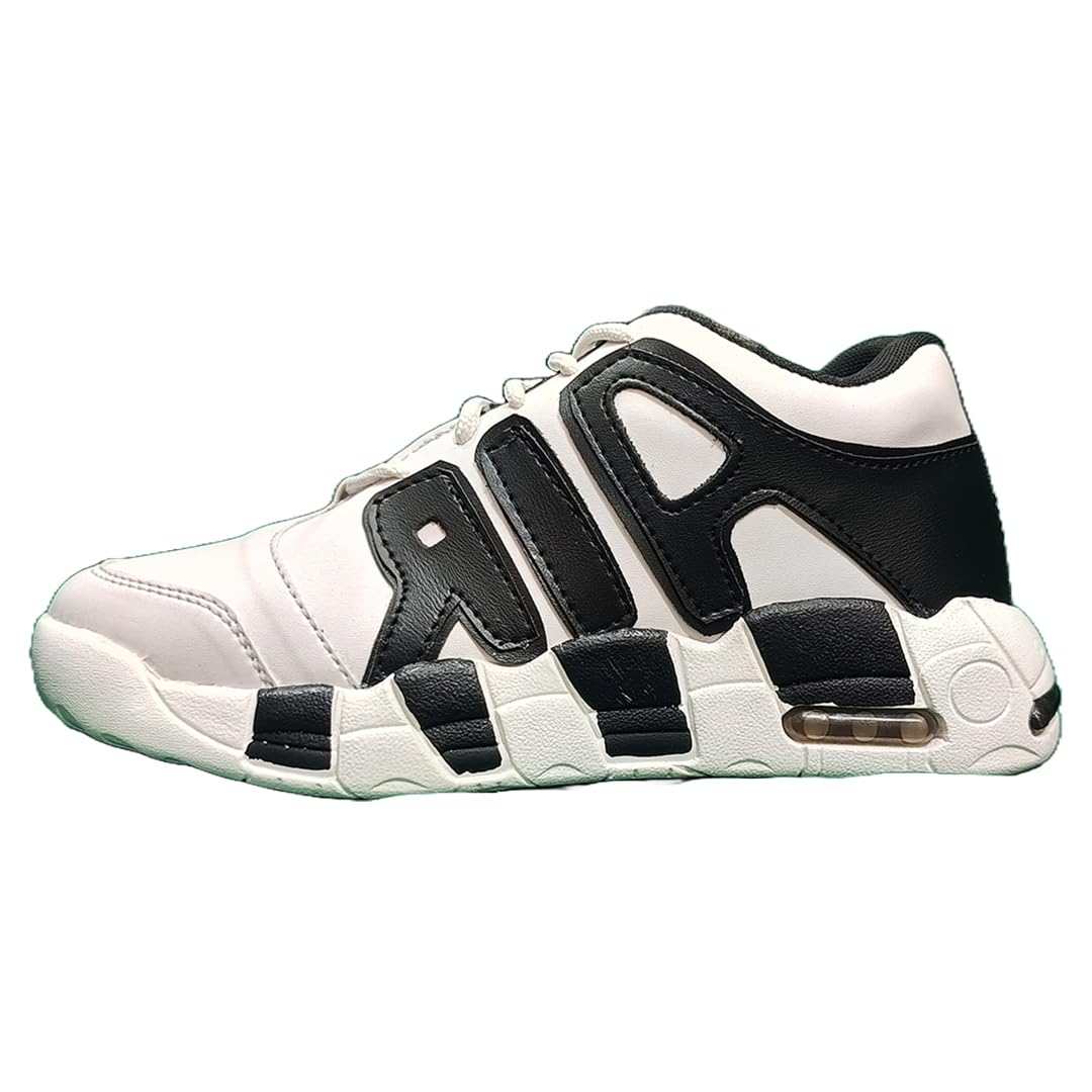 MHB TRENDS Casual Shoes for Men | Stylish and Comfortable White and Black Air Sneakers for Boys(Color 1, Size 10) (B0D423C9VW) Amazon Price History, Amazon Price Tracker