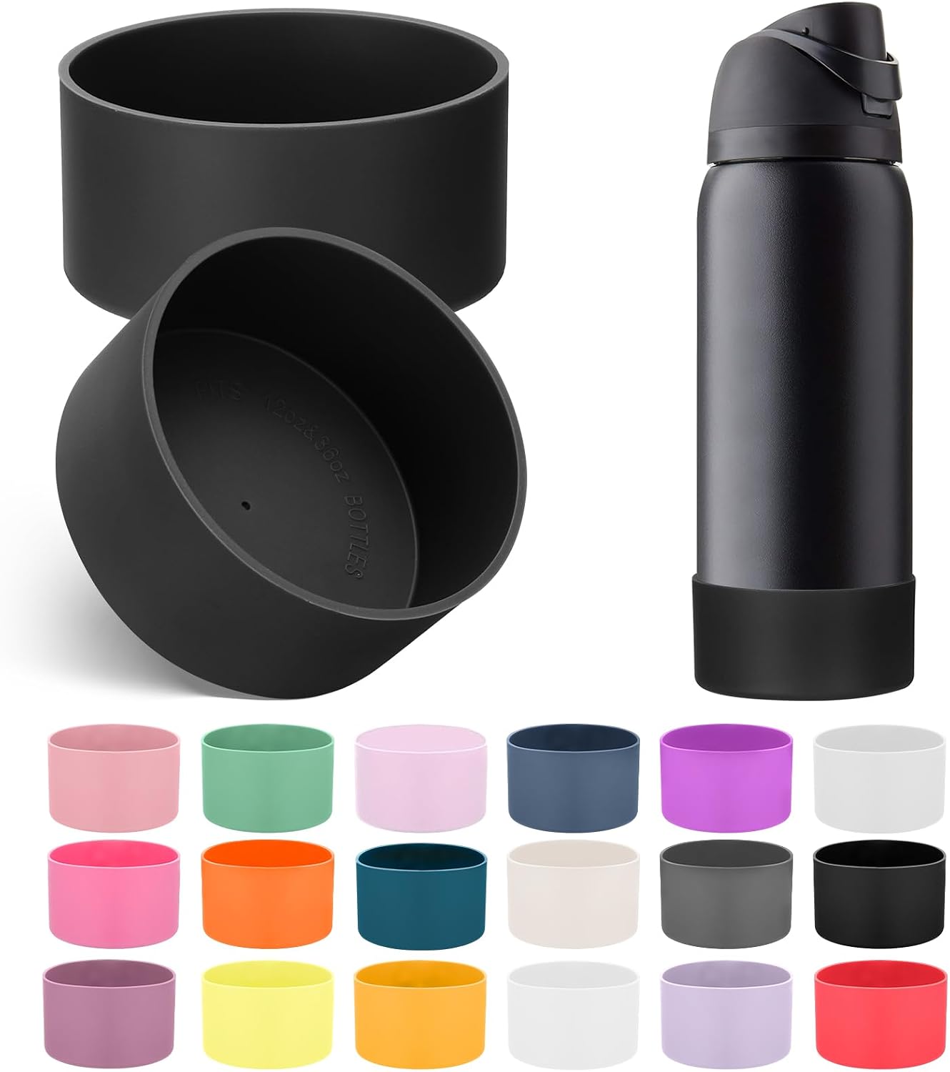 Mity rain 2PCS Silicone Boot for Owala FreeSip Water Bottle 32oz