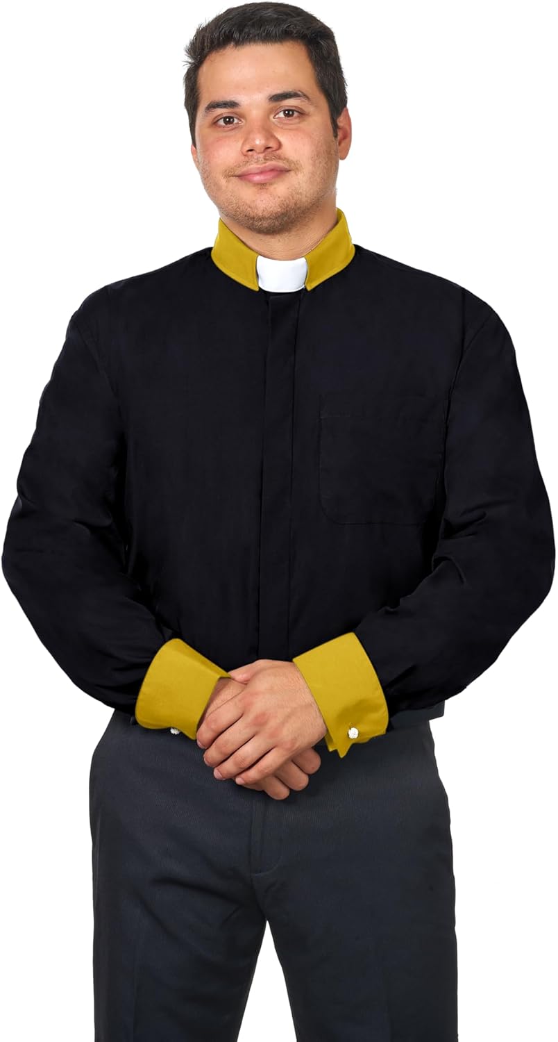 Clergy Shirts for Men - Full Sleeves - Included Tab Collar