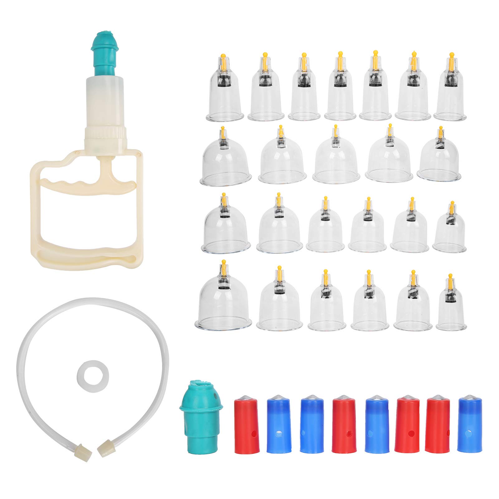 Set per terapia con coppettazione, set professionale per terapia magnetica, set per coppettazione con aspirazione sottovuoto, dispositivo per coppettazione per trattamento del corpo da 24 pezzi