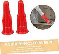 Vista 2 de Uonlytech 20 piezas Funda protectora de silicona removedor de calafateo tapas de botella de silicona Accesorios rojos Herramienta de acabado