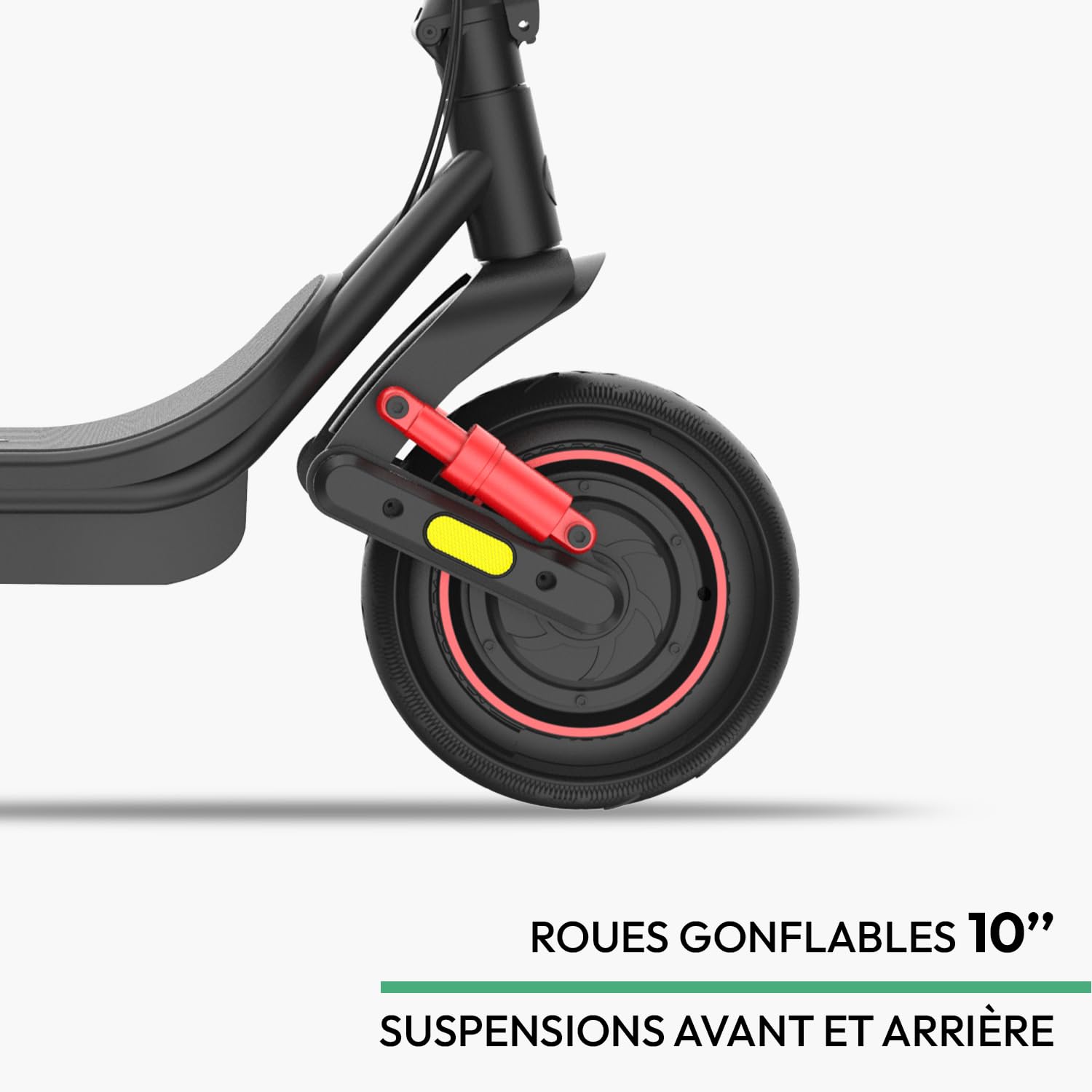 Wispeed - Airo V13 - Trottinette Électrique Adulte 10’’ - Autonomie 50 km - Moteur 400W (700W Max) - 25 km/h - Frein à Disque - IP65 - Écran LED - Clignotants - Double Suspensions