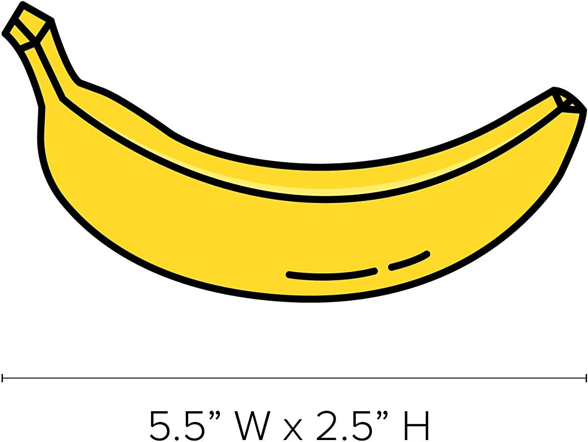 Sunny Decals Mini Bananas Fruit Shaped Removable Fabric Wall Stickers (Set of 27)
