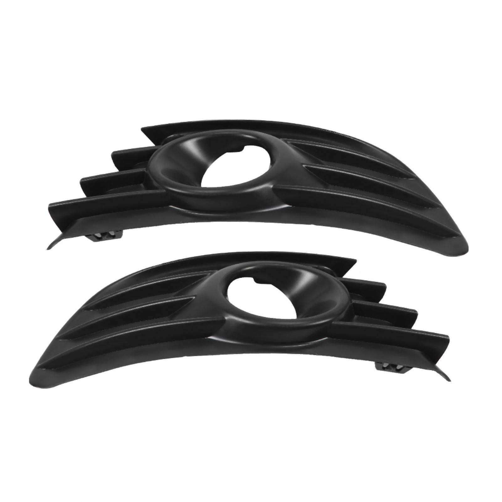 OUKENS Couvercle antibrouillard, paire de garniture de calandre antibrouillard pare-chocs avant de couleur noire pour Citroen C4 2004-2007