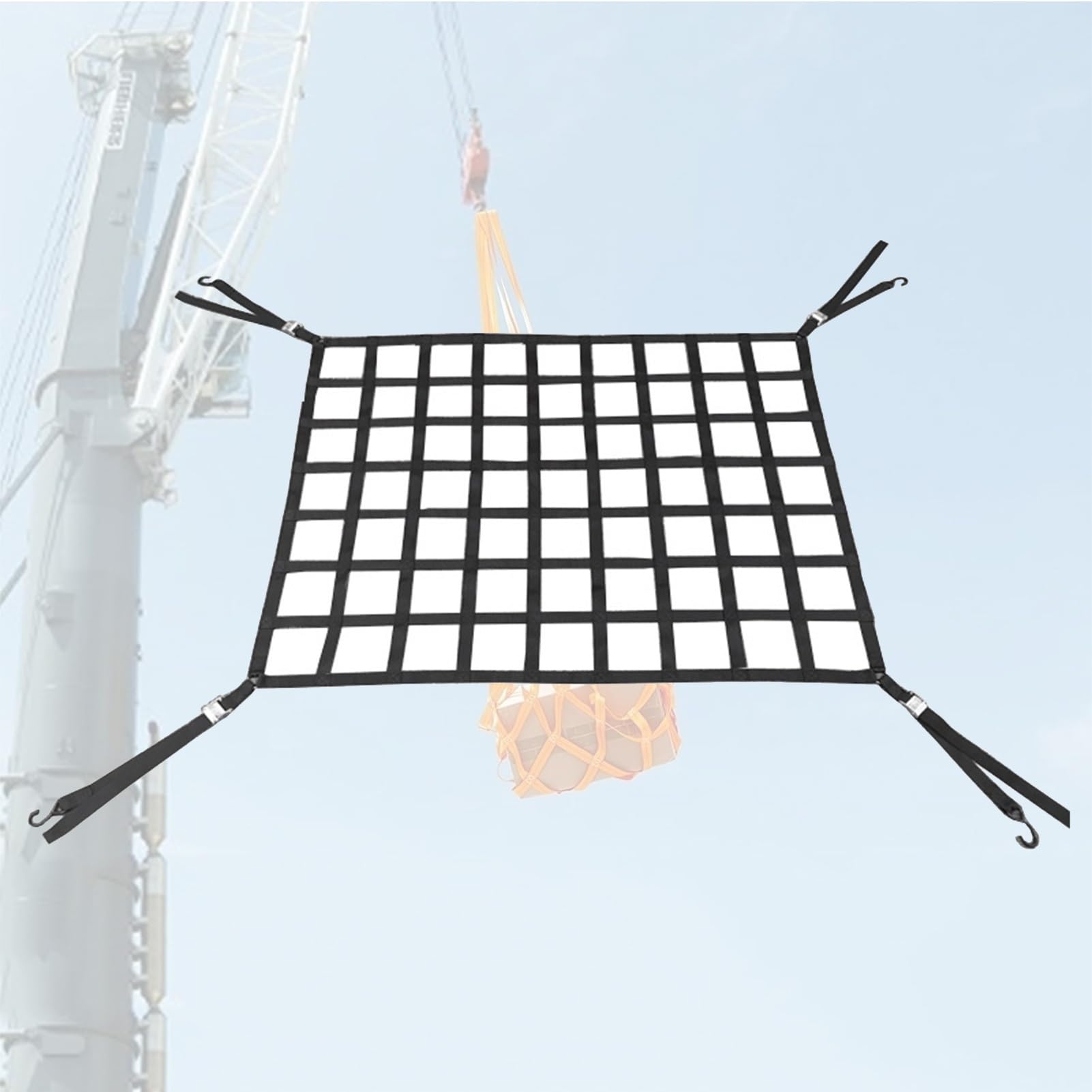 Gurtbandnetz Ladungssicherungsnetz - Hebenetzgurte – Kletternetz Kinder Outdoor, Reißfest Anhänger Netz, Kajakdeck Gepäcknetz Für Industrielle Be Und Entladewerkzeuge, Garten-Kletternetz(1 X 1M/Mesh 1