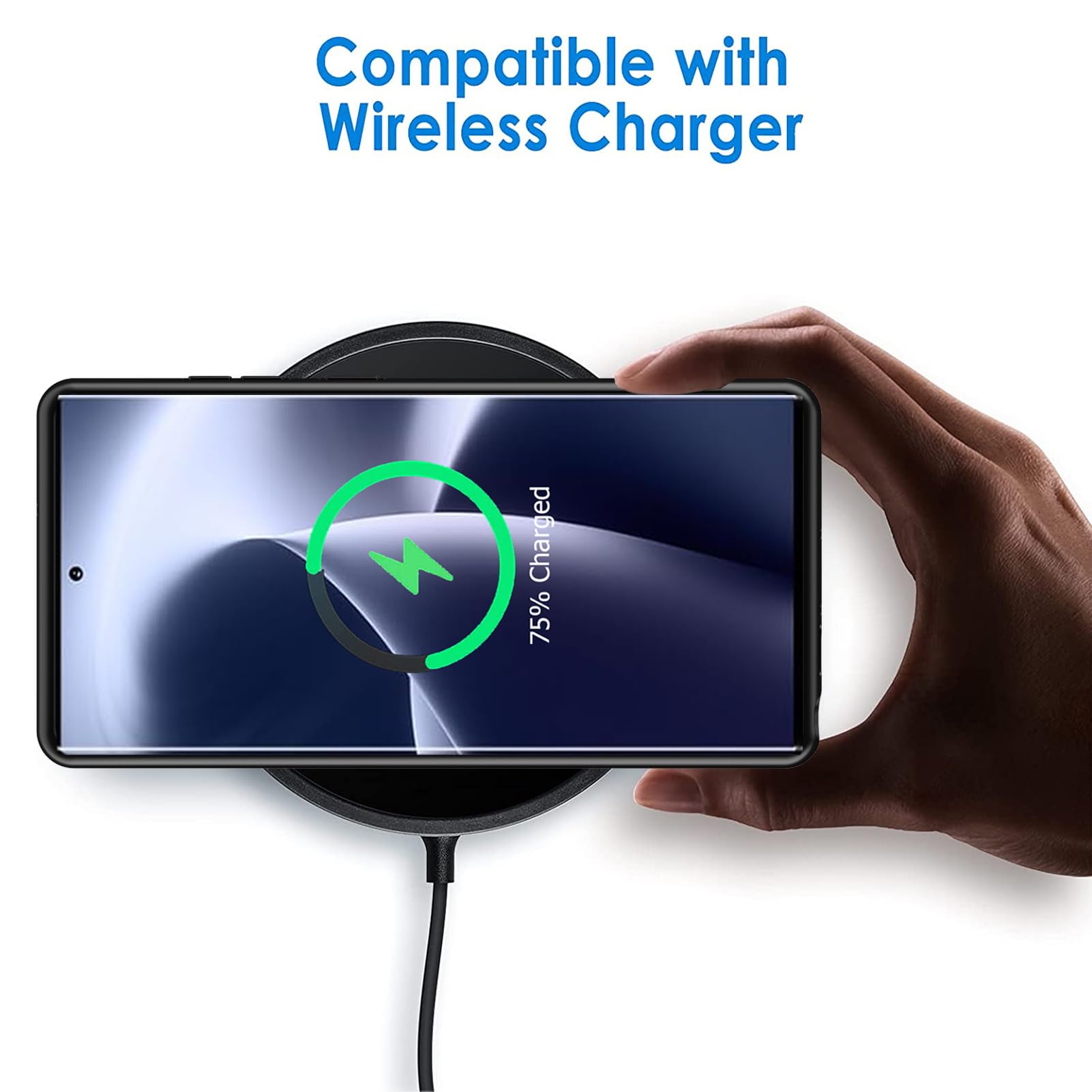 Custodia con batteria per Galaxy S25 Ultra, aggiornata 12000 mAh, ad alta capacità, ricaricabile, portatile, con ricarica wireless compatibile con custodia di ricarica S25 Ultra (6,9 pollici) e