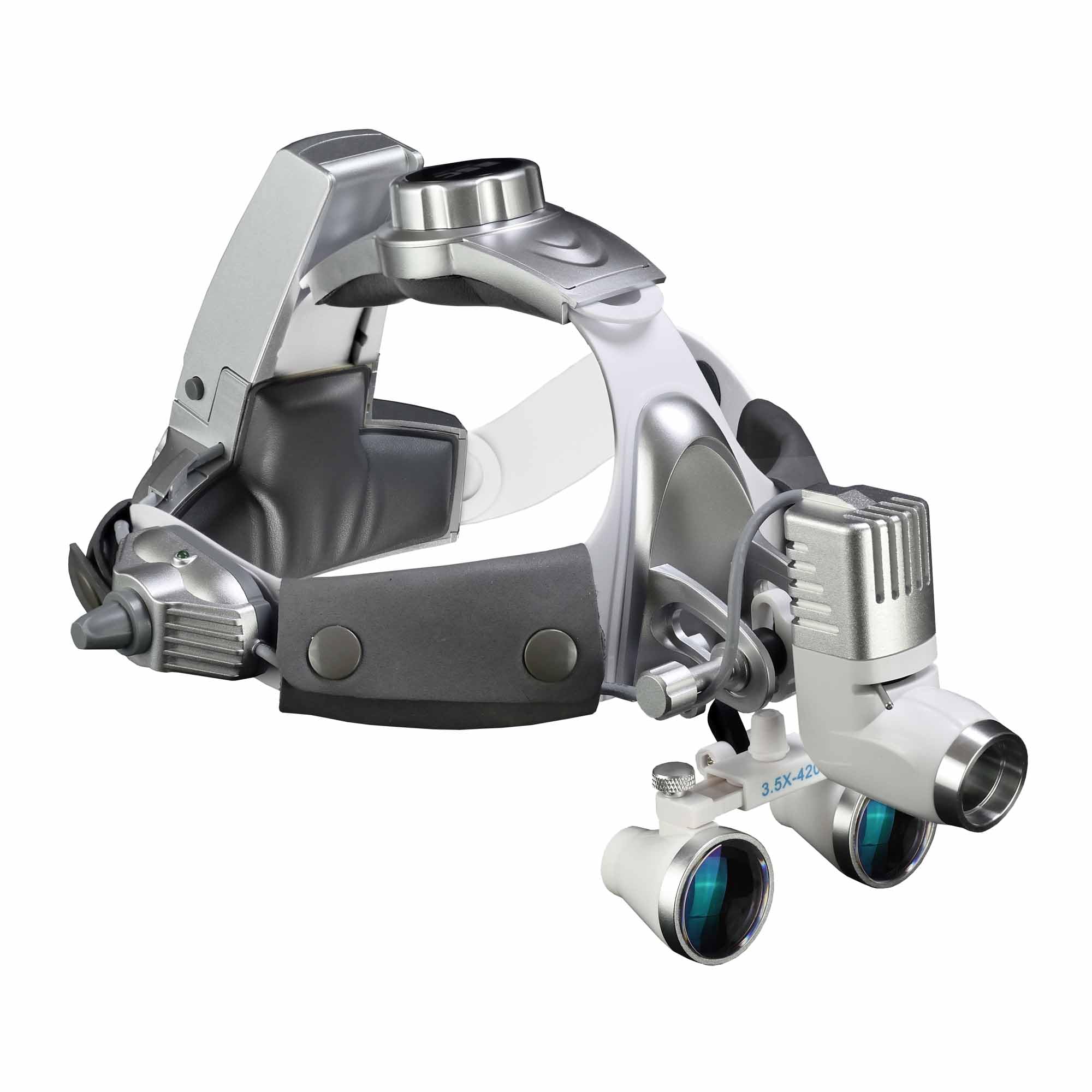 ESC Medicams Surgical Headlight with Ent and Dental Loupes with 12w Led Light Headlamp (With 2 Batteries and Cardboard Box, 3.5x Loupe)-image-42