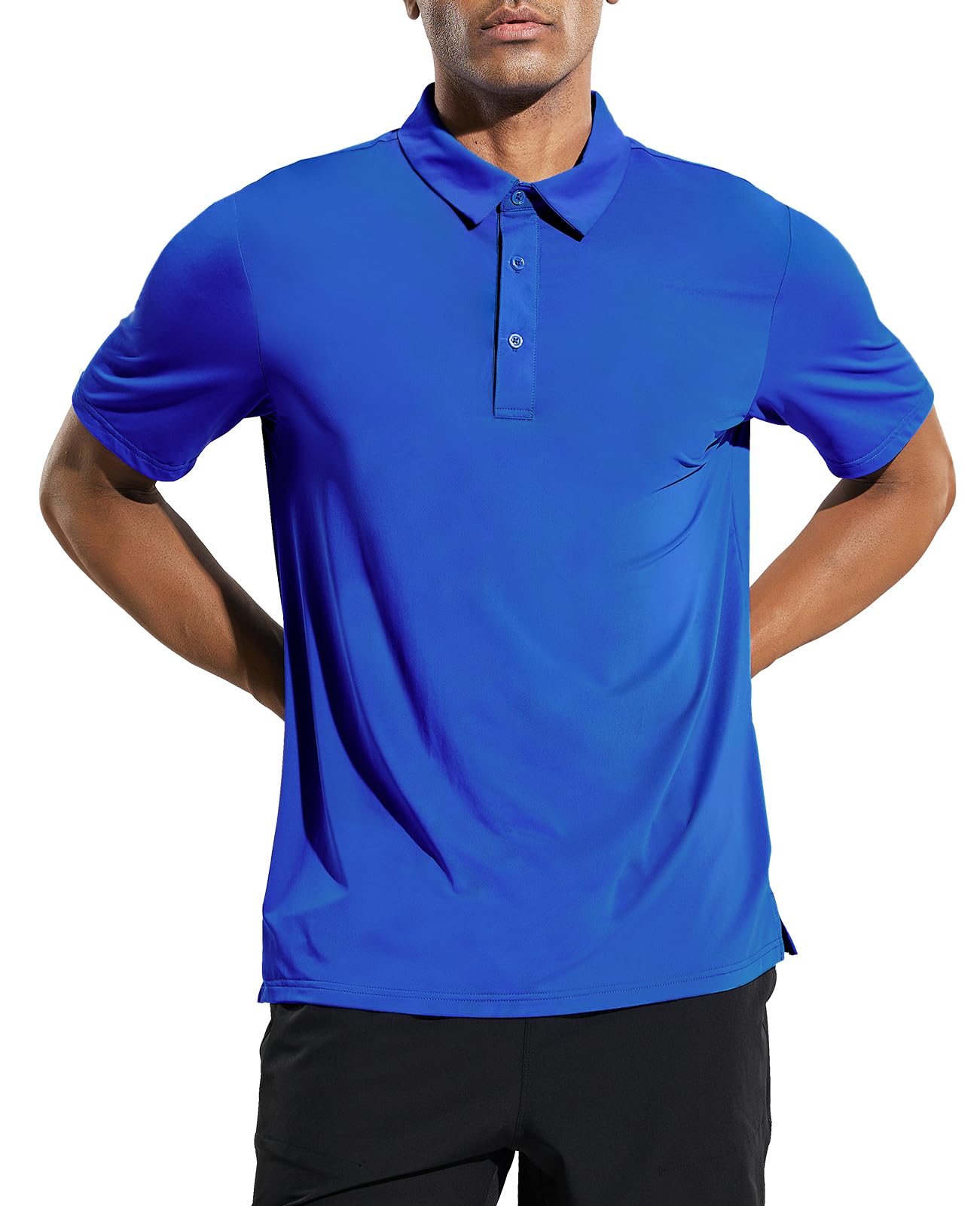 MIER Men's Golf Polo Shirt Short Sleeve Sun Protection Outdoor Sport Shirts Quick Dry
