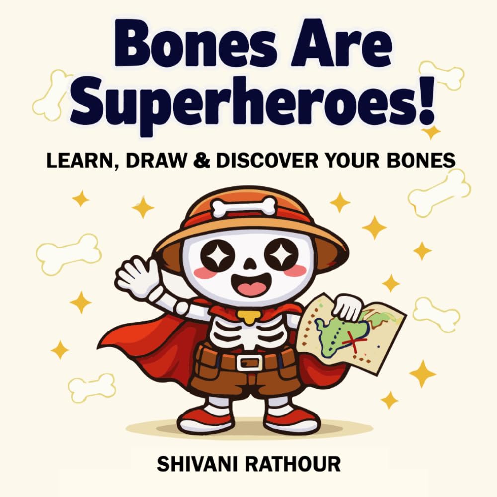 Bones Are Superheroes!: Learn, Draw & Discover Your Bones: Human Body Anatomy Activity Book for Kids Ages 4-6 with Mazes, Puzzles, Coloring Pages, Fun ... Ignite STEM Learning & Creative Curiosity!)