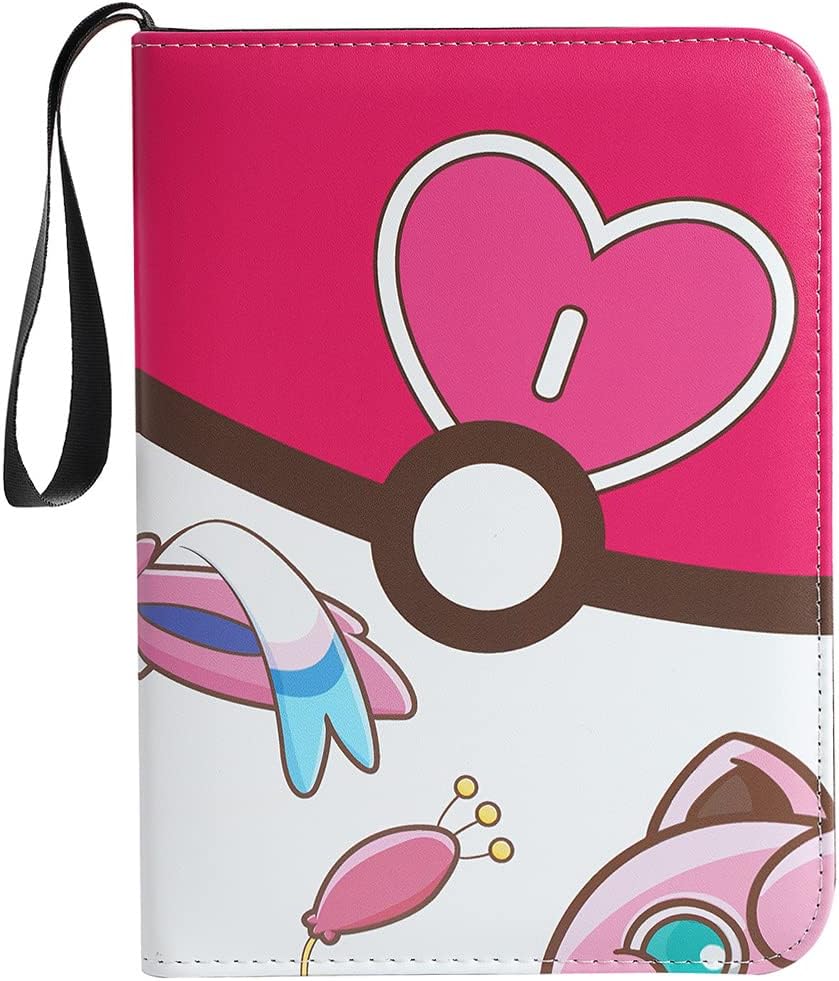 Leatherette 4 Pocket Trading Card Folder Binder Holder Album Protector