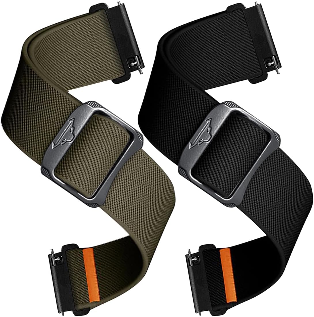 E ECSEM Stretchy Nylon Bands Compatible for MorePro Air6 Smartwatch, Replacement Elastic Fabric Breathable Trail Loop Adjustable Wristbands