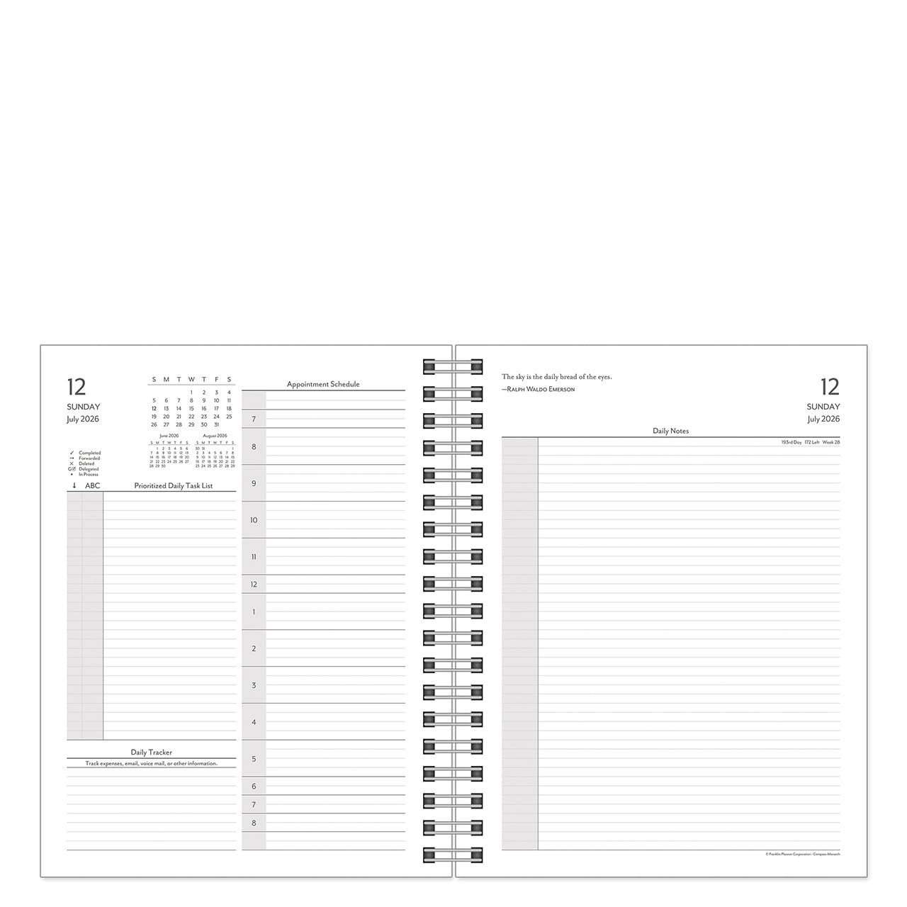 Amazon.com : FranklinCovey - Compass Wire-Bound Planner Refill