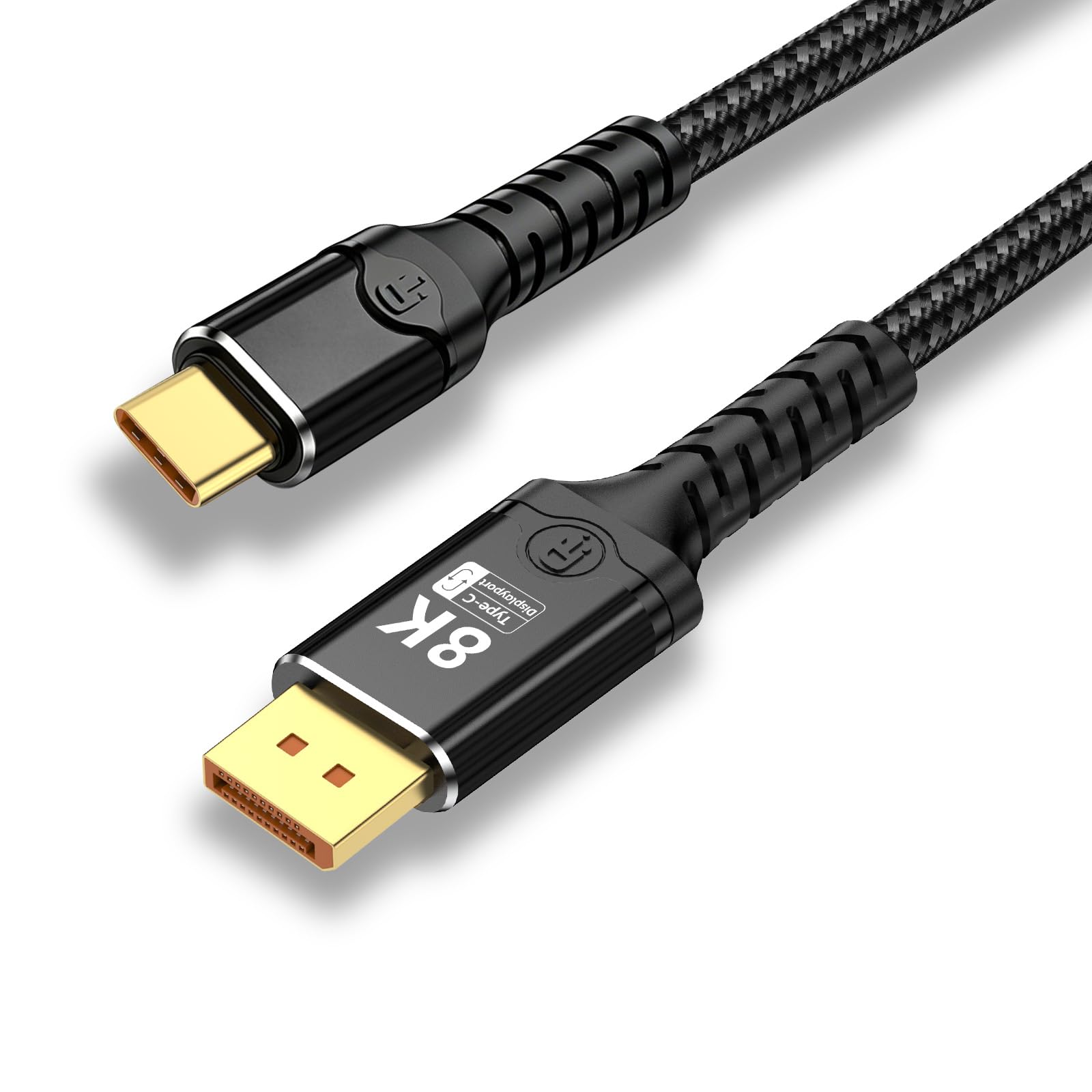Kabel USB-C na Displayport 1.4, dwukierunkowy Thunderbolt 3/4/5 na DP, kabel USB-C na DP, obsługuje 8K@60Hz, kompatybilny z MacBook Pro/Air, Galaxy S25, iPad Pro, XPS 17, (1 m)