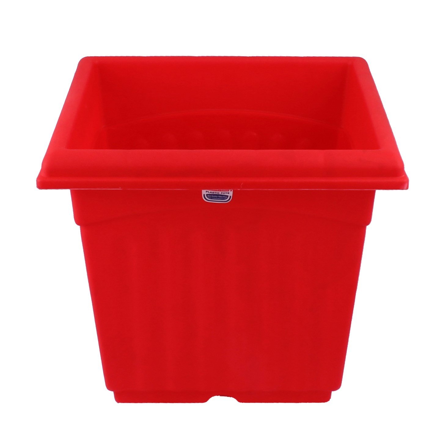 Gardens Need Square Planter with Drip Tray Set (12-inch, Red, Pack of 2 Sets)