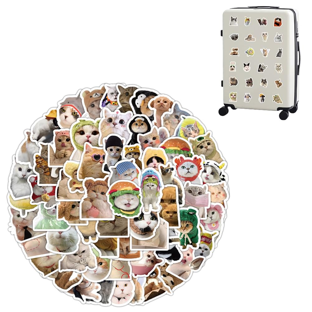 Set 100 Adesivi Divertenti Per Gatti - In Vinile Impermeabile, Per Decorare Bottiglie, Laptop E Telefoni - Foto 5