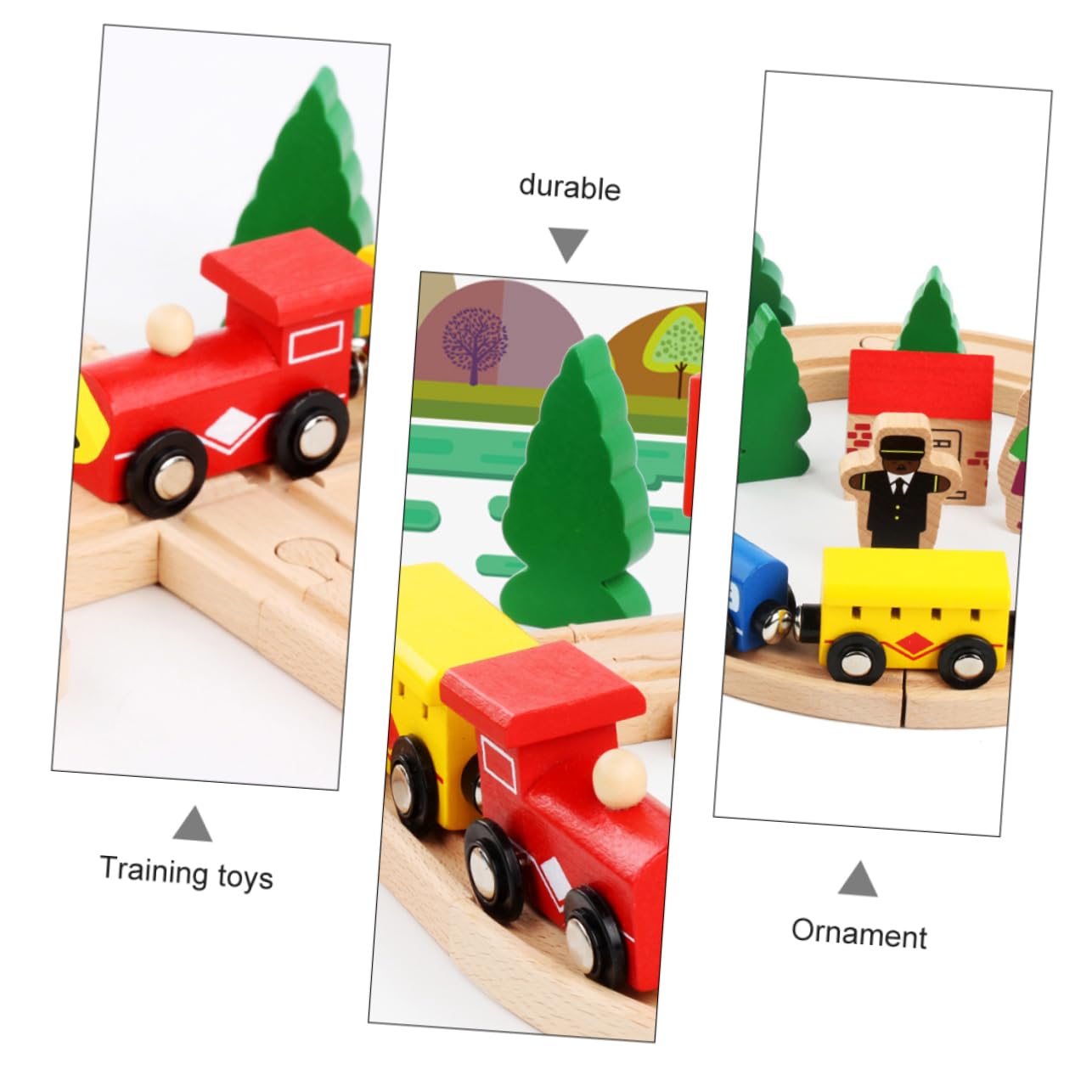 Toyvian 1set Treni Puzzle Ragazzo Ragazza Legno Gioco Educativo Per Sviluppare Creatività e Abilità Manuali