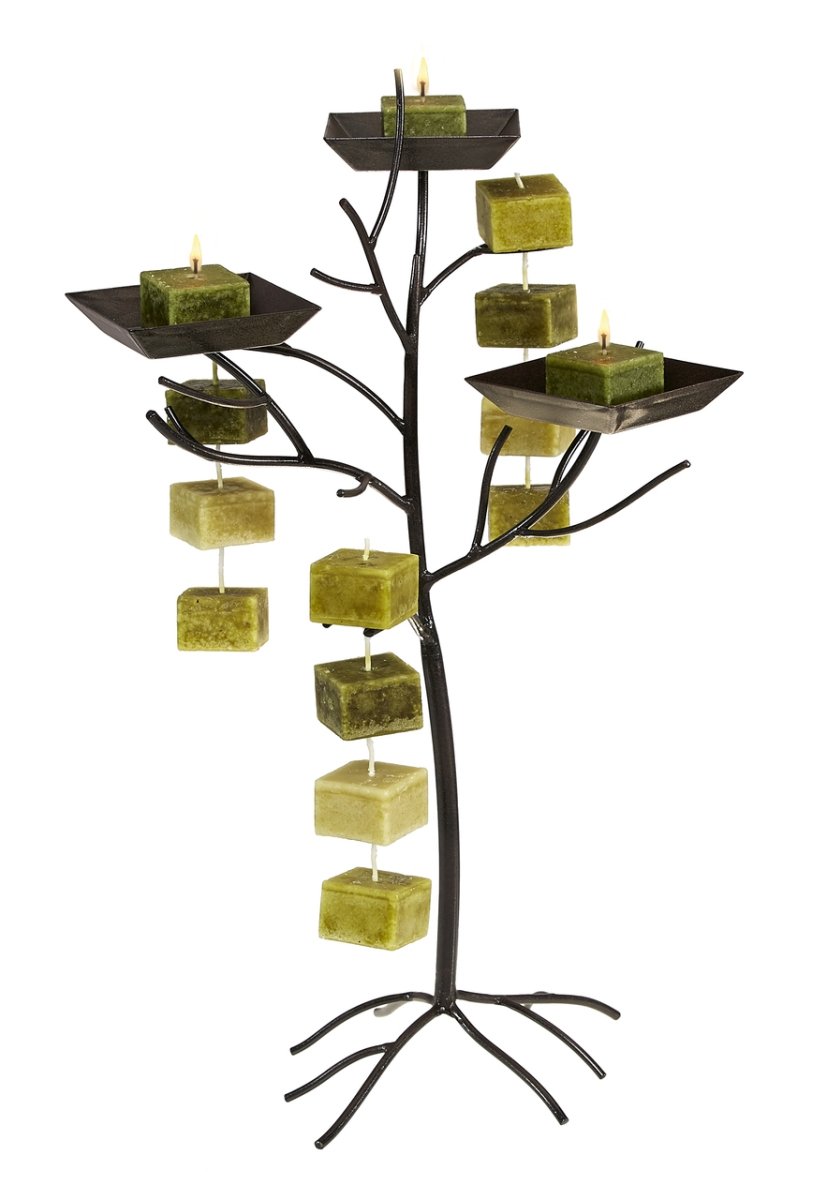 Deco Glow NAT5441 Candle-on-a-Rope Holder, Tree Bronze