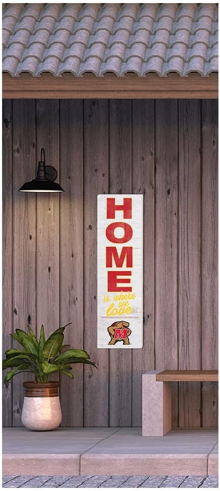 KH Sports Fan Maryland Terrapins 10"x35" Indoor Outdoor Home Life Sign, One Size, Team Color
