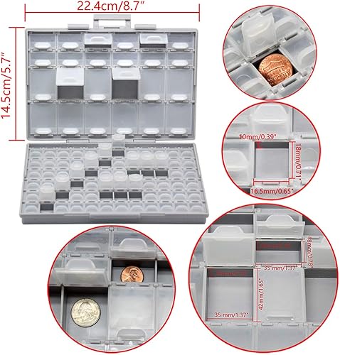 Miniatura 6 de AideTek BOXALL48 Tapas Empty Enclosure SMD SMT Organizador de montaje en superficie