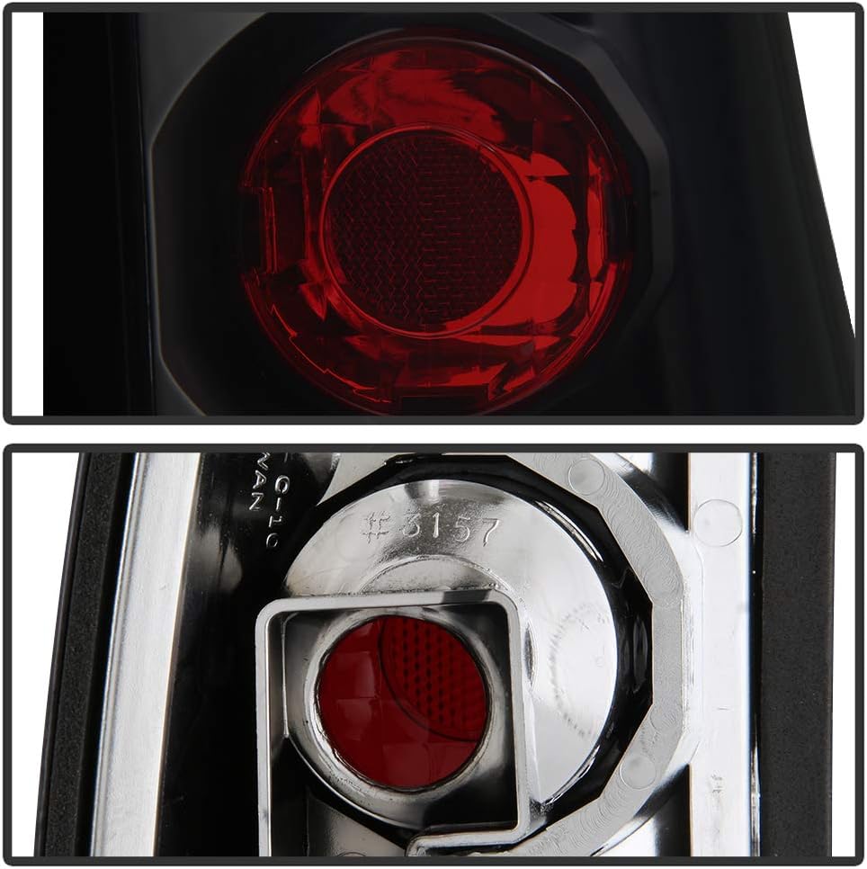 ACANII - For 1988-1998 Chevy Silverado GMC Sierra C10 Suburban Tahoe Black Smoked Tail Lights Lamps Driver & Passenger