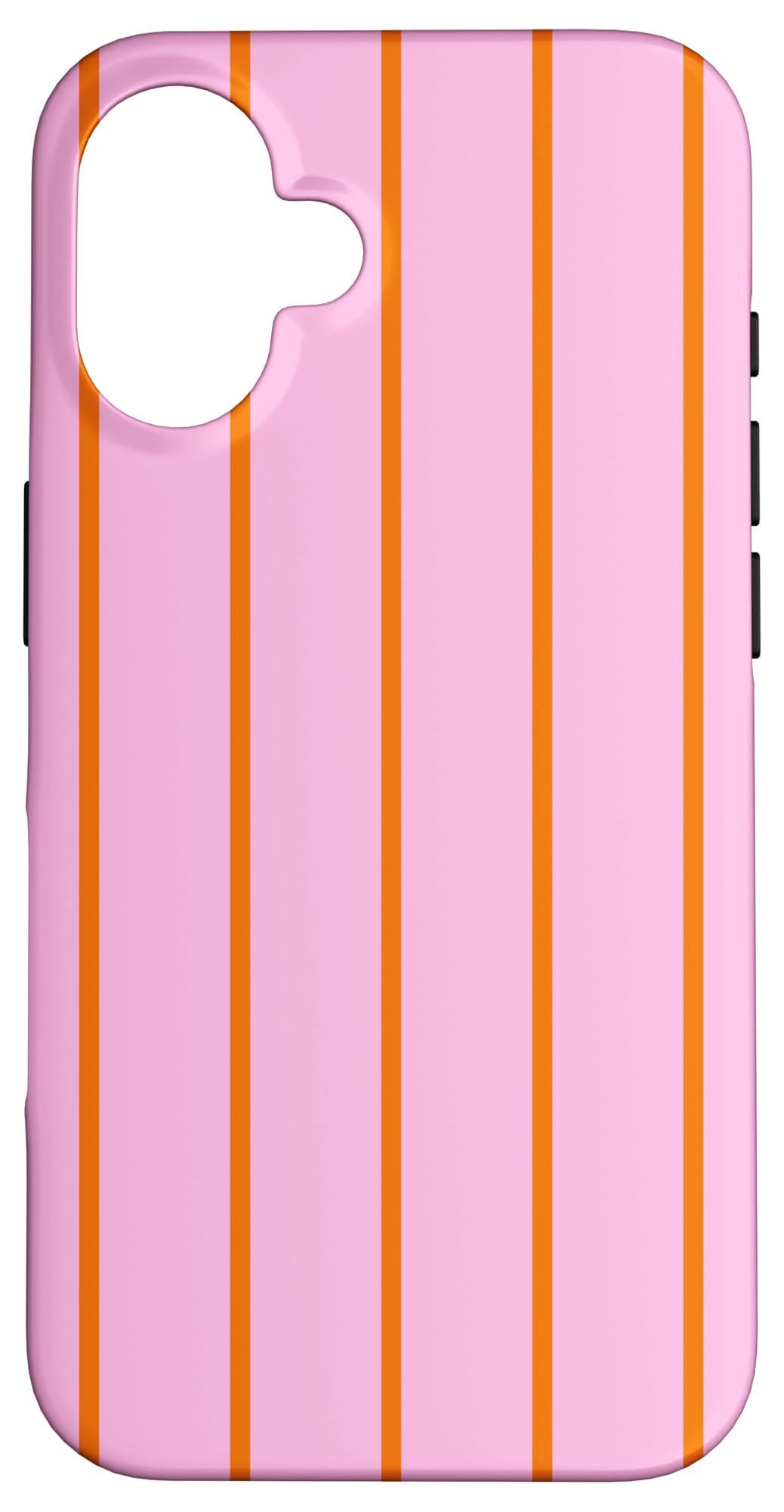 Pink and Orange Stripes Thin Vertical Lines Retro Aesthetic Case for iPhone 16