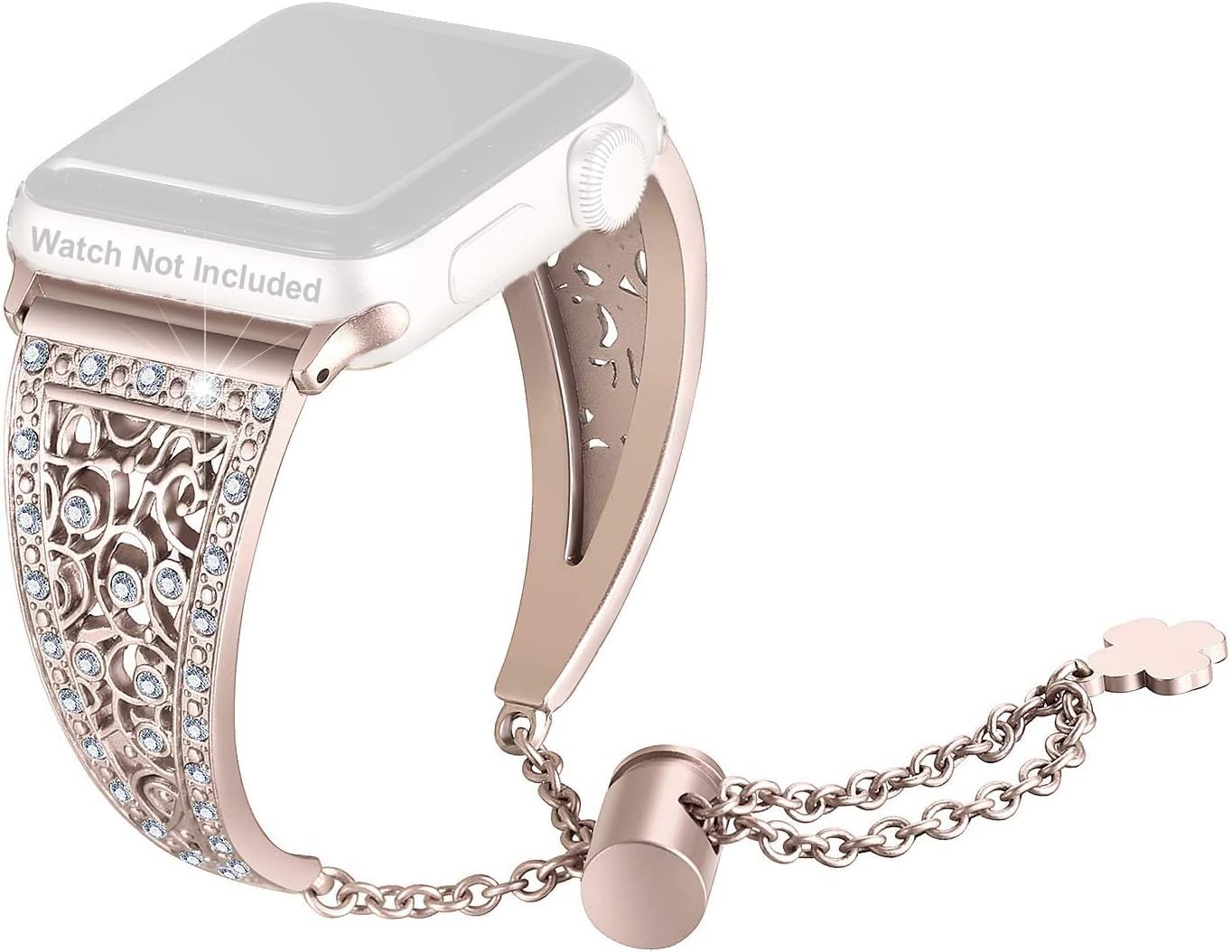 ZitelBling Rhinestone Metal Bracelet Band Compatible with Apple Watch Straps for Women Girls, for Series 10 42mm / Series 10 46mm, 40mm, 41mm, 44mm 45mm Series 9|8|7|6|5|4|3|2|1|SE2