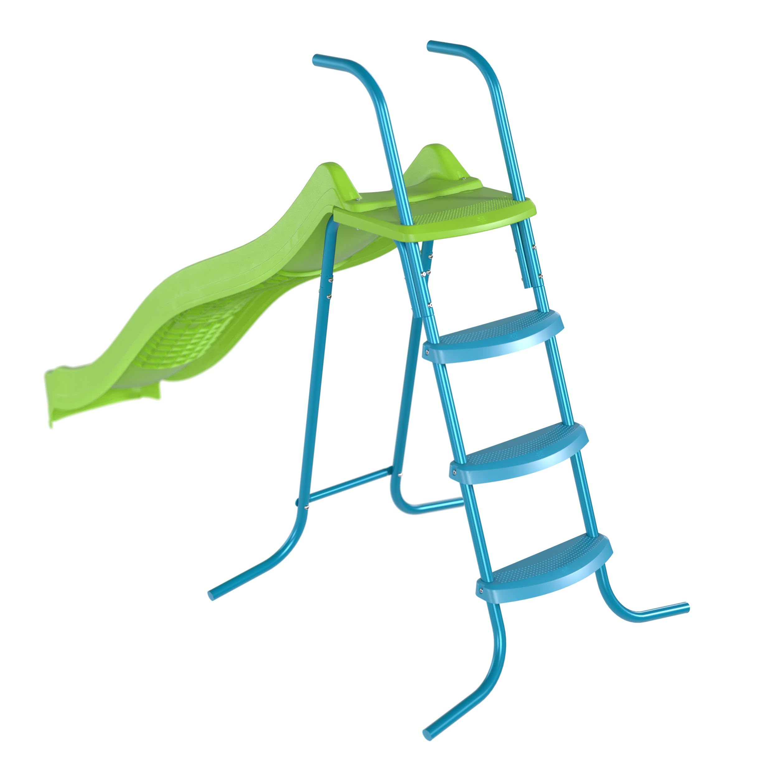 TP Toys Toboggan Ondulé L220 Cm, 3-10 Ans, 4 Marches, Vert Pomme