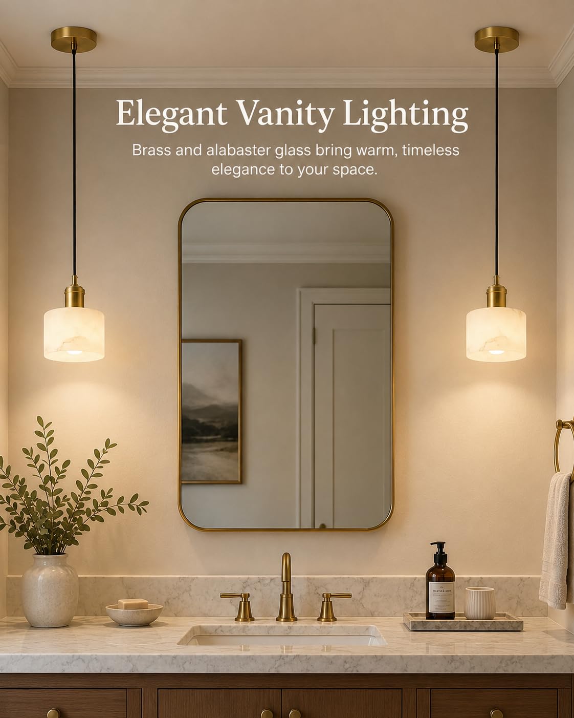 Lampada a sospensione for isola cucina, piccolo lampadario in marmo cablato Illuminazione a moderna artigianale spagnola, lampade a regolabili con cavo UL for sala da pranzo, camera letto, bagno