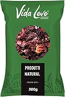 Melhor Hibísco para Chá, 300g, 100% Natural, Vegano e Saudável, Sáude Digestiva e Emagrecimento Natural, Auxilia Pressão e Imunidade Vida Leve PREMIUM