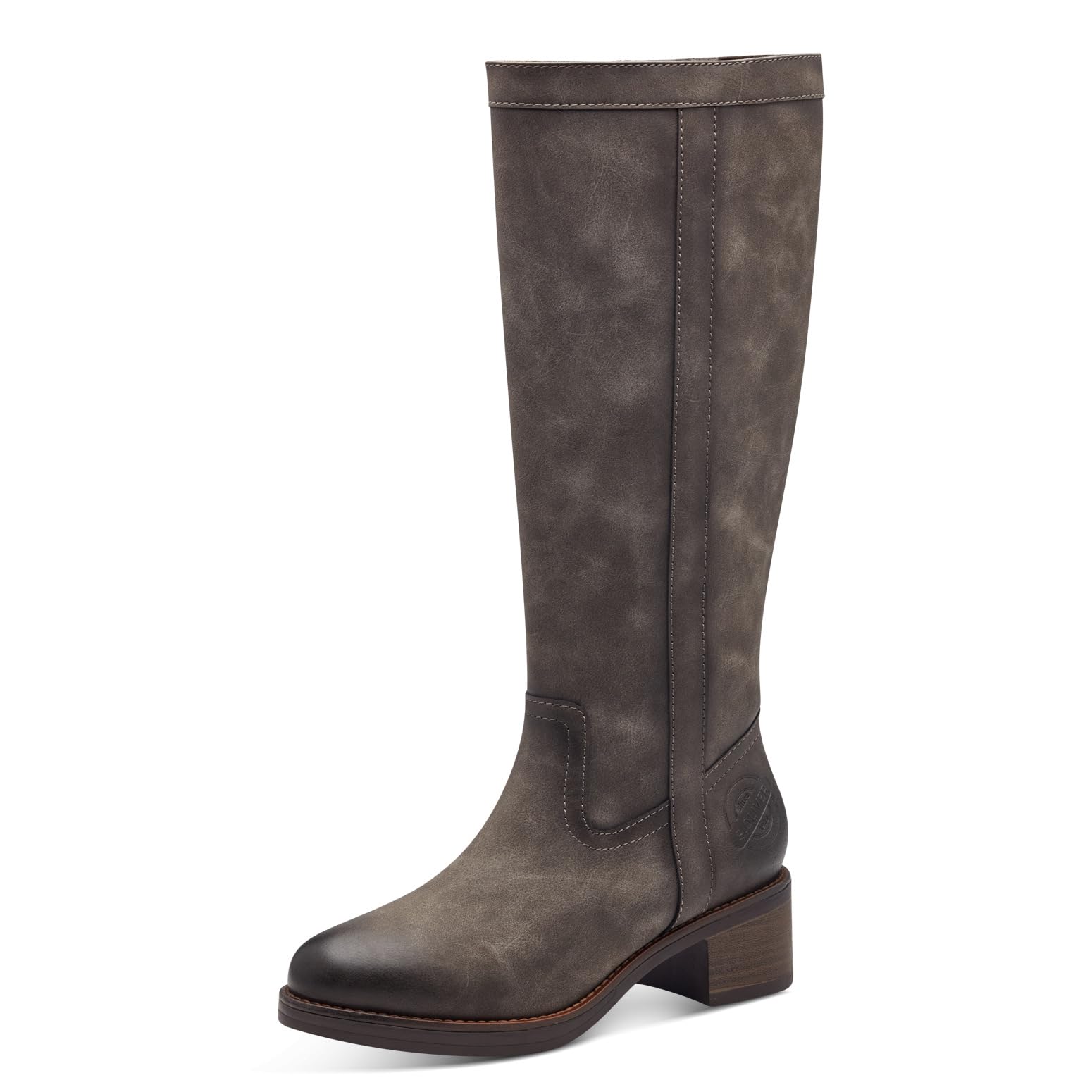s.Oliver Women's Long Boot Flat 5-25500-43 Knee High Boots, Cigar, 6 UK