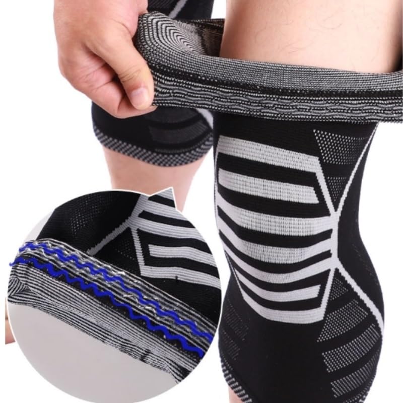 Exercise, protection Sports Woven Knee Pads for Men Women Outdoor Nylon Knee Pads Breathable Protective Gear for Fitness, cycling, running, playing football(Medium)