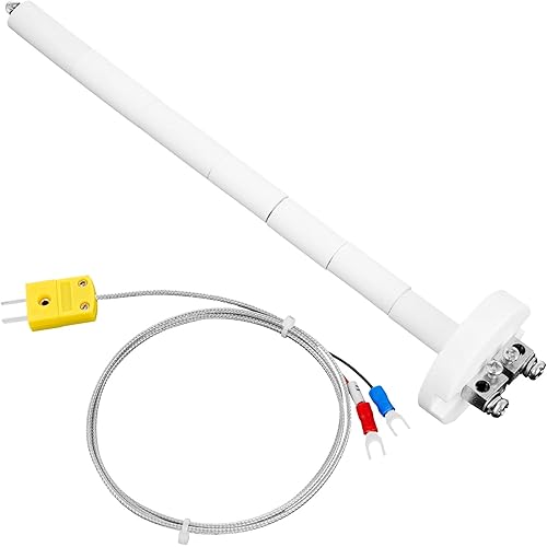 K-Type Thermocouple Block Ceramic Kiln Insulator Kiln Sensor Probe Measuring Temperature 32 to 2372 °F(0 to 1300 °C) 3.3 FT Wire Extension F/C 11G High Tool