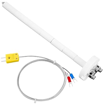 K-Type Thermocouple Block Ceramic Kiln Insulator Kiln Sensor Probe Measuring Temperature 32 to 2372 F0 to 1300 C 3.3 FT Wire Extension F/C 11G High Tool