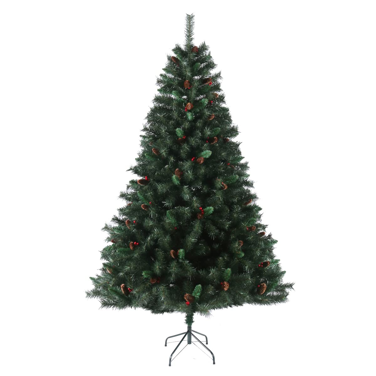 SVITA Kunstkerstboom met 460 takpunten, incl. metalen standaard, dennenboom, kunstboom (Luvi-naalden, 150 cm