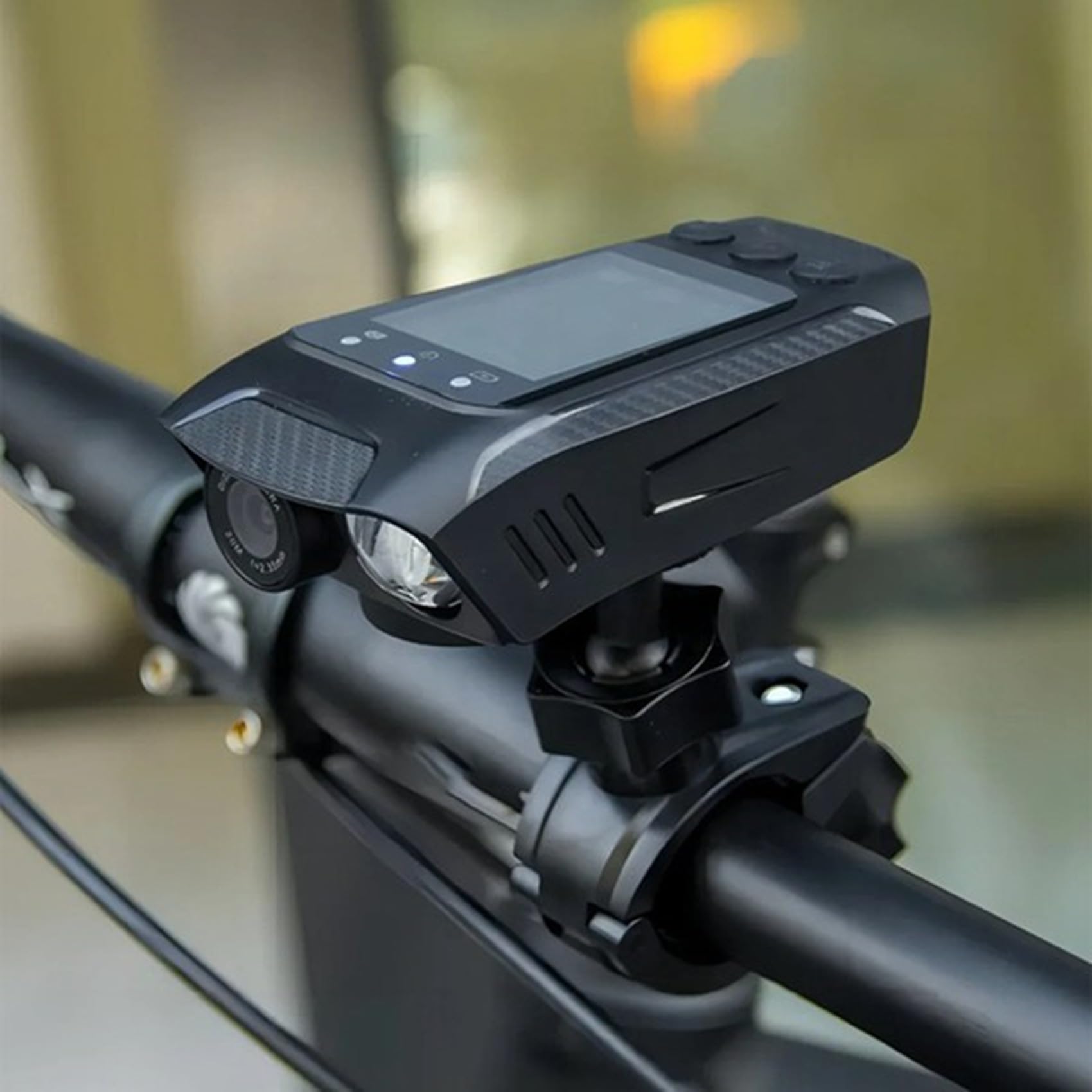 2X Fotocamera da Ciclismo Multifunzionale 4K 60FPS, Schermo IPS da 2,0 Pollici, Resistente alla, Connessione WiFi con Torcia A LED, Clacson