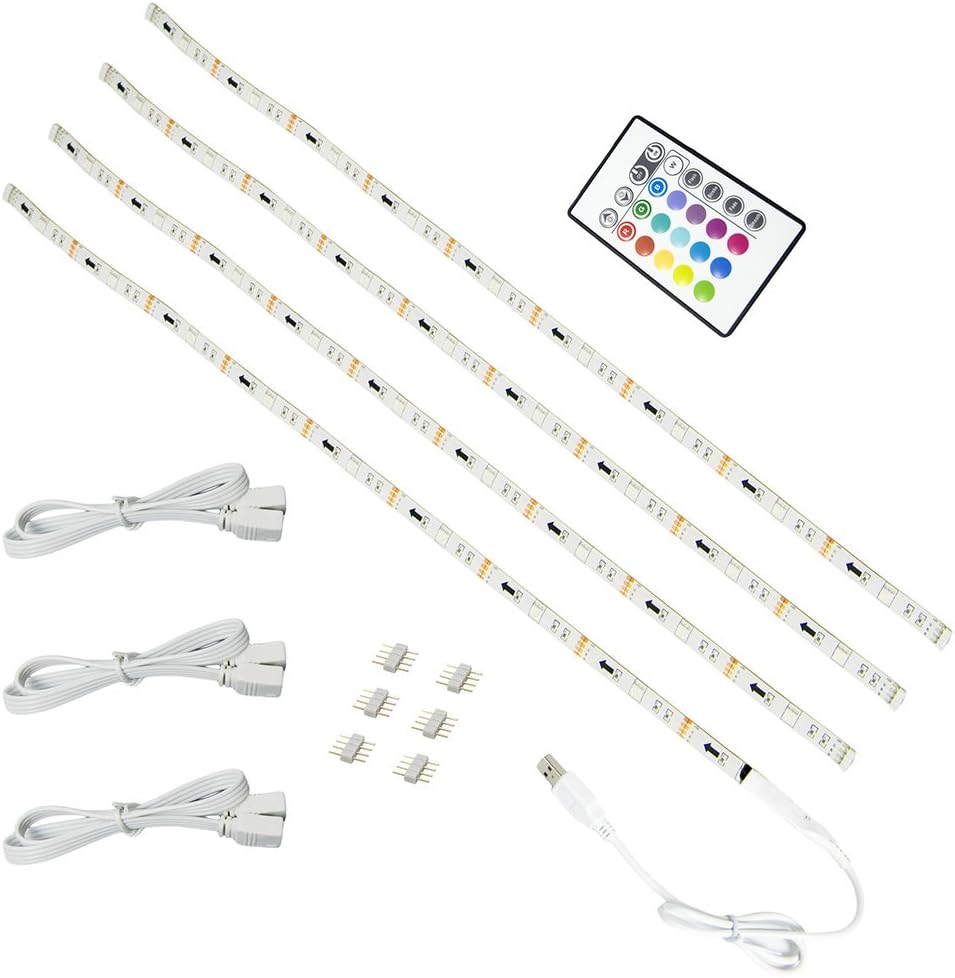 LED Backlighting Kit (16 colours, 4 x 20" strips, USB power) Tools & Home Improvement