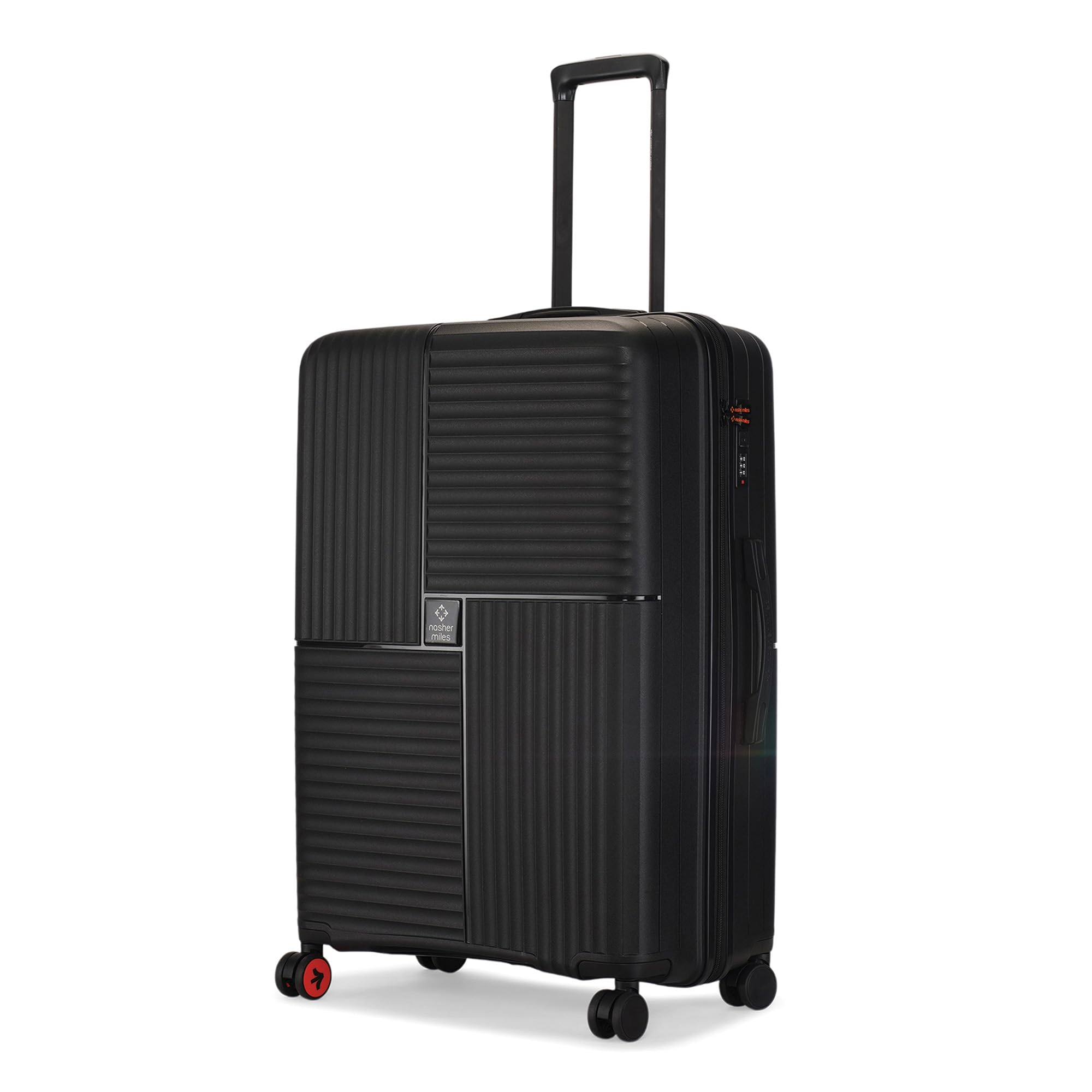 Singapore Hard-Sided Polypropylene Check-in Luggage 28 inch | 75cm | 8 Wheels Large Trolley Bag for Travel | Suitcase (Black)