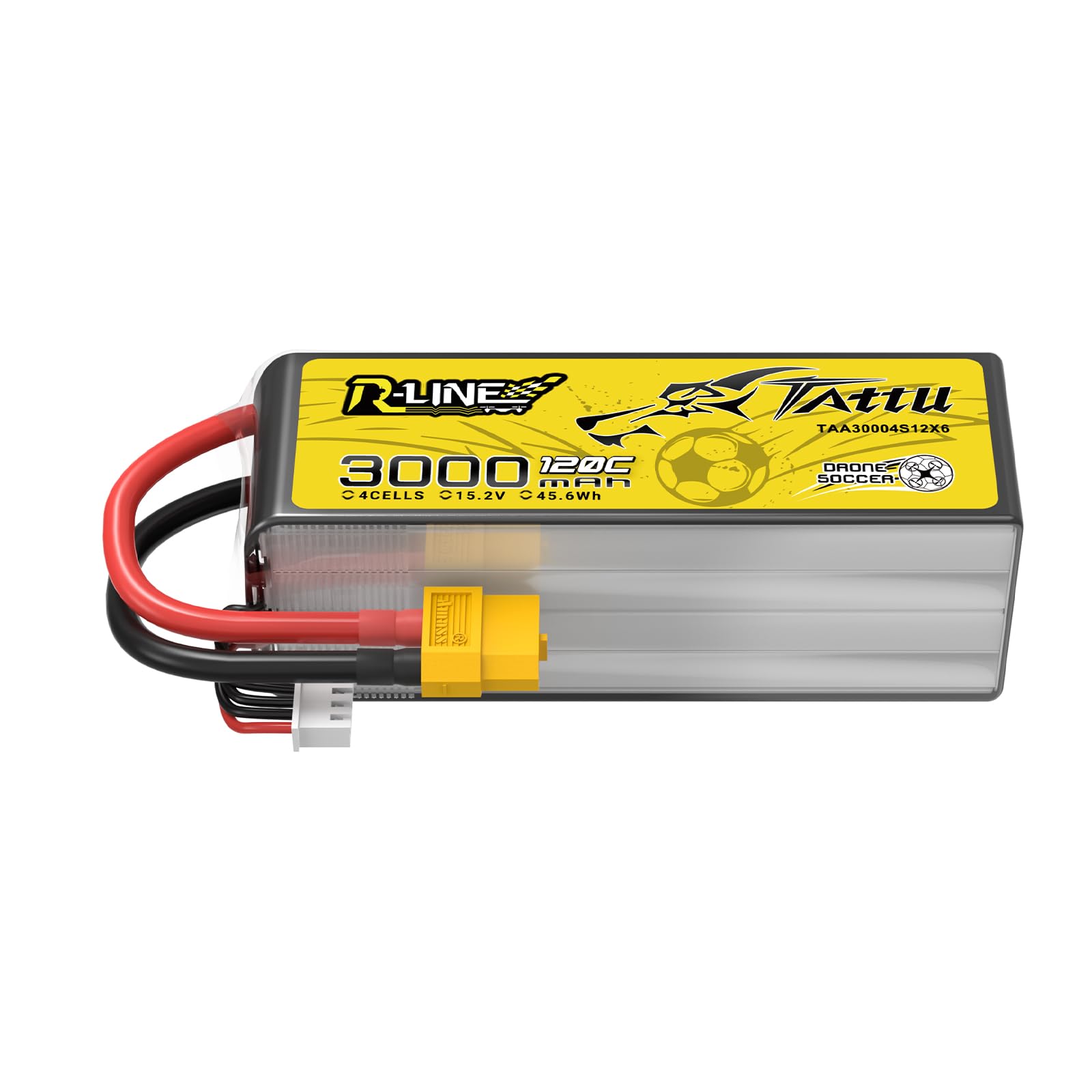 Tattu 4S LiHV Batterie 3000mAh 15.2V 120C XT60 pour Drone Soccer FPV