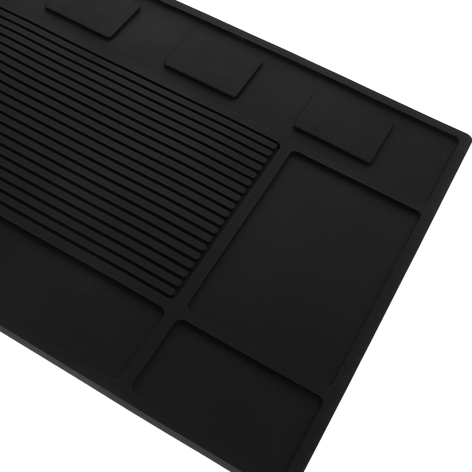 Healeved Tapis Magnétique en PVC 45x30 Cm pour Coiffeur, Tapis Isolant Thermique Antidérapant, Organiseur de Bureau pour Outils de Coiffure en Salon