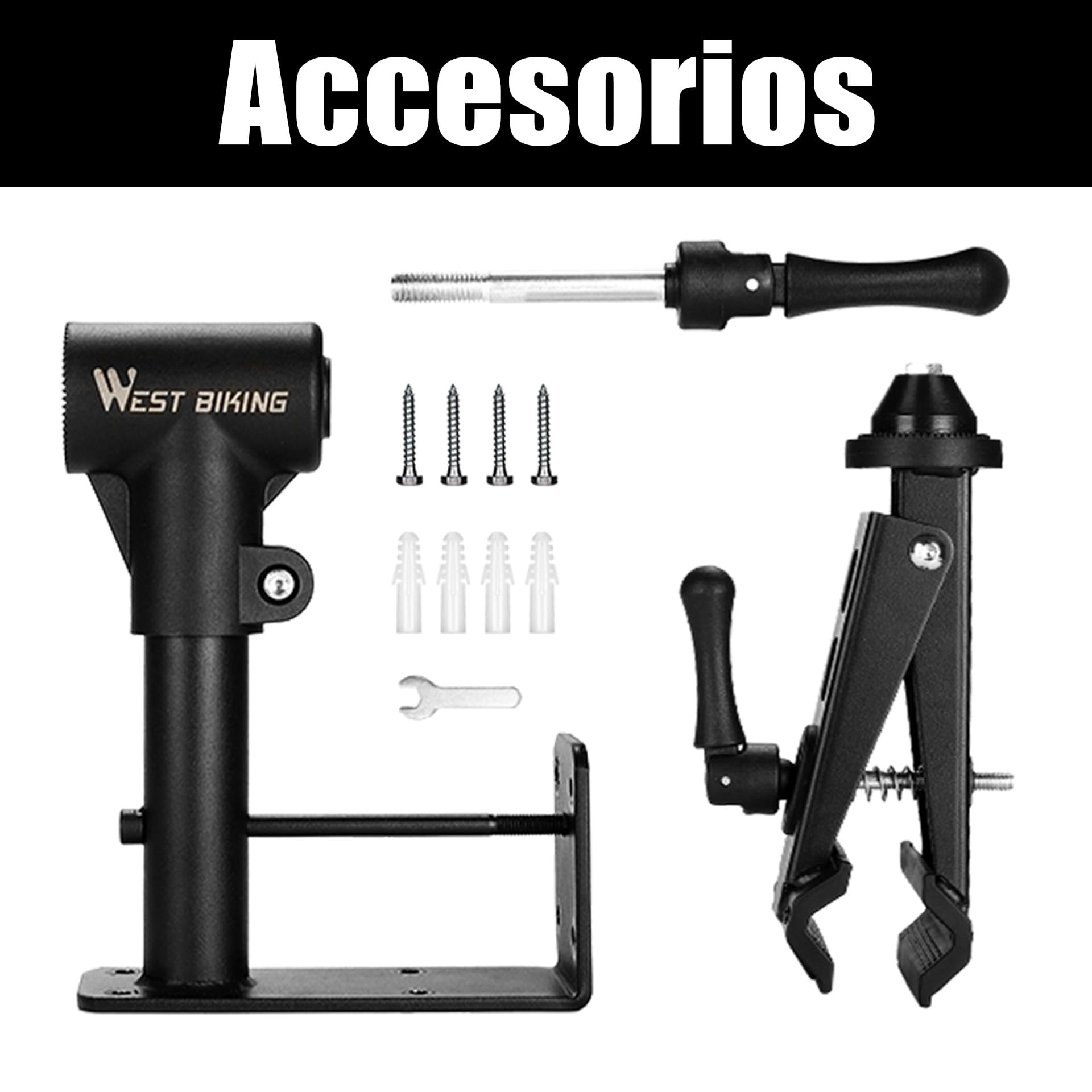 Mimoke Soporte de reparación de bicicletas 2 en 1, montaje estable de pared y banco de trabajo, construcción de acero al carbono ajustable, construcción ligera, capacidad de carga de hasta 40 kg para