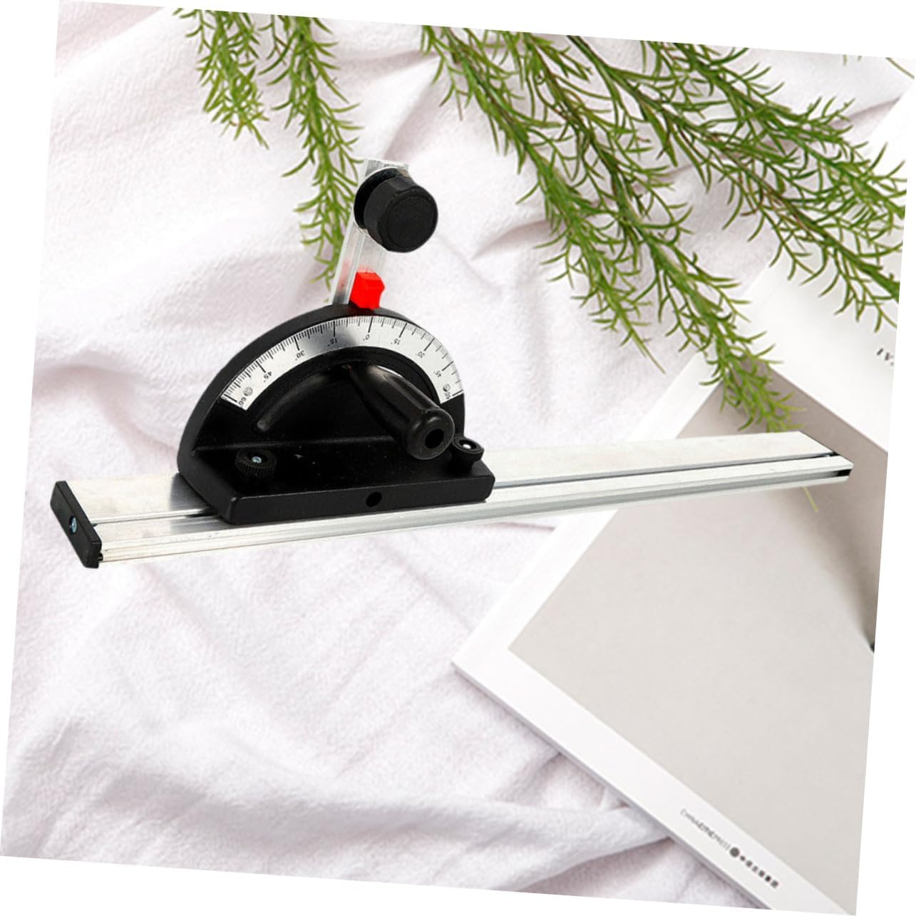 TEHAUX 1Set Precision Miter Gauge with Track Stop for Table Saw Router Woodworking Tool for Accurate Angle Cuts for DIY Projects and Professional