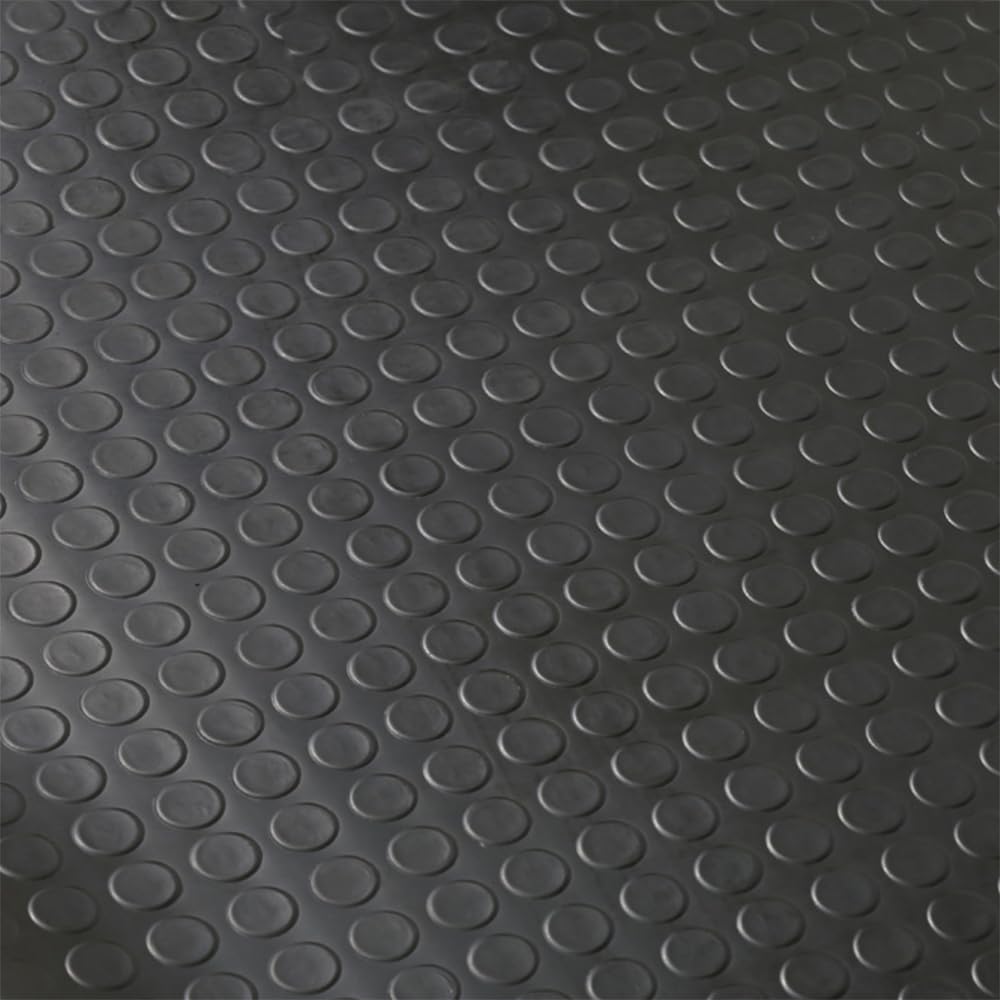 Xtremeauto Rubber Matting 1.5M X 1.2M - Rubber Matting Flooring Roll, Non Slip Garage Floor Mats, Suitable For Outdoor Use, No Odour Shed Madding Sheet 3mm Thick Garage Flooring (Coin Top)