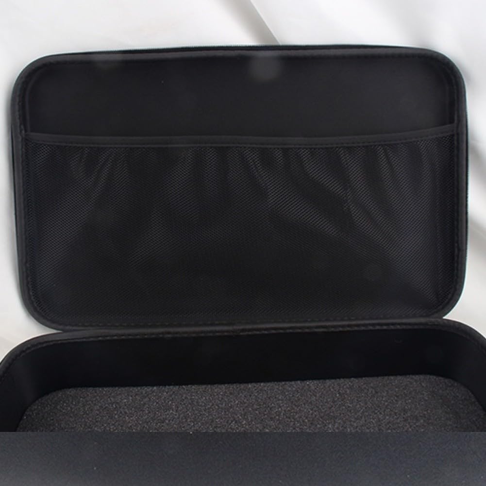 Caja de aparejos de pesca de EVA rígida de forma cuadrada impermeable para cañas carretes, líneas y herramientas de cebo, negro, 16 pulgadas