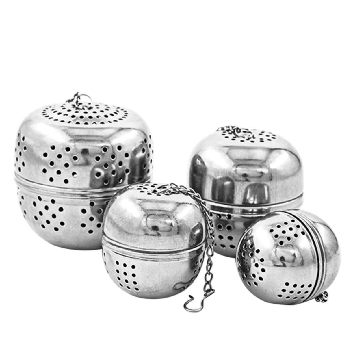 HAKIDZEL 4pcs Stainless Steel Mesh Tea Strainer Ball for Cooking Ball Tea Filter Mesh Strainer