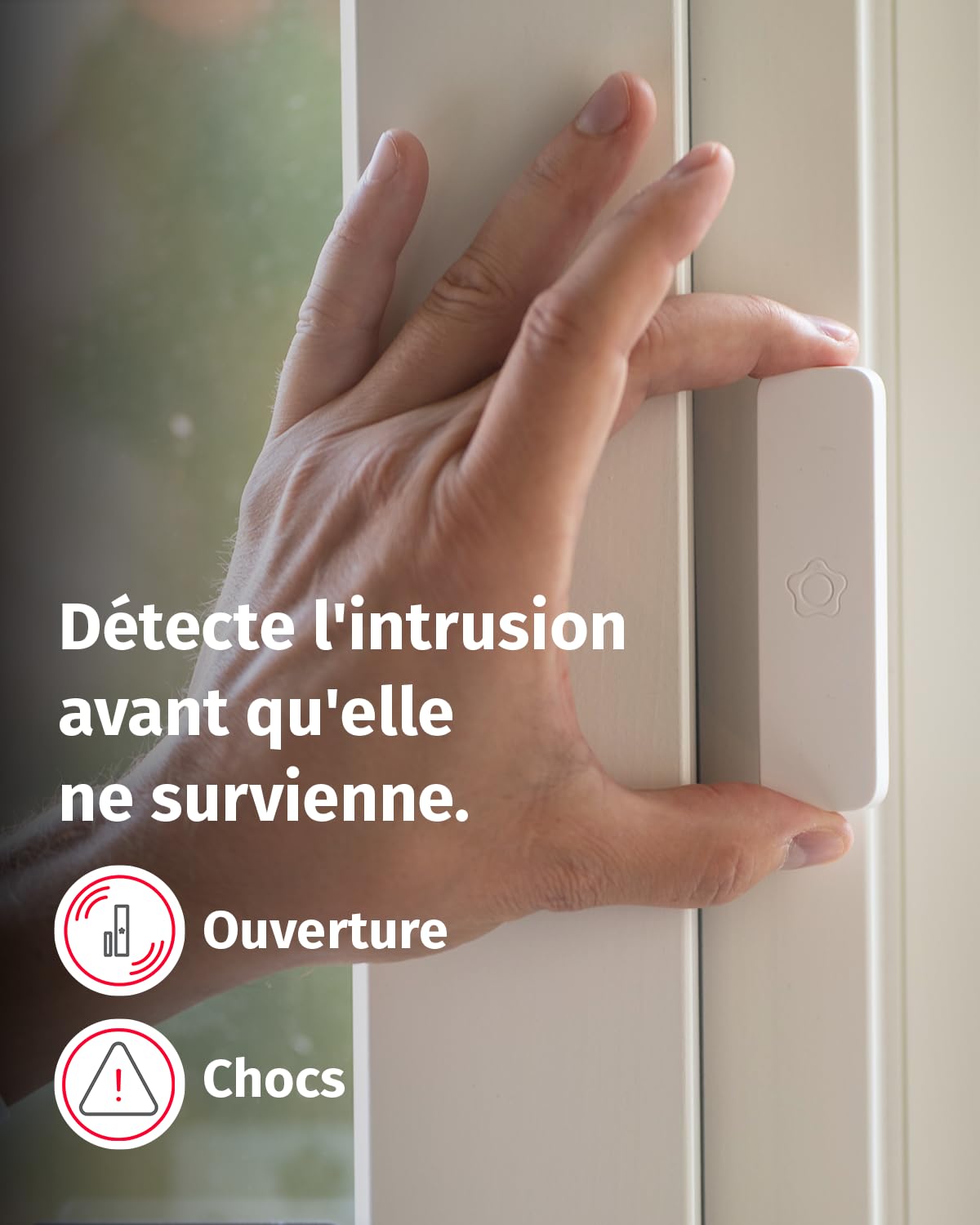 Accessoire certifié Verisure, Détecteur de Choc, Alarme Maison, Pack de 2, Compatible Kits DIY Uniquement