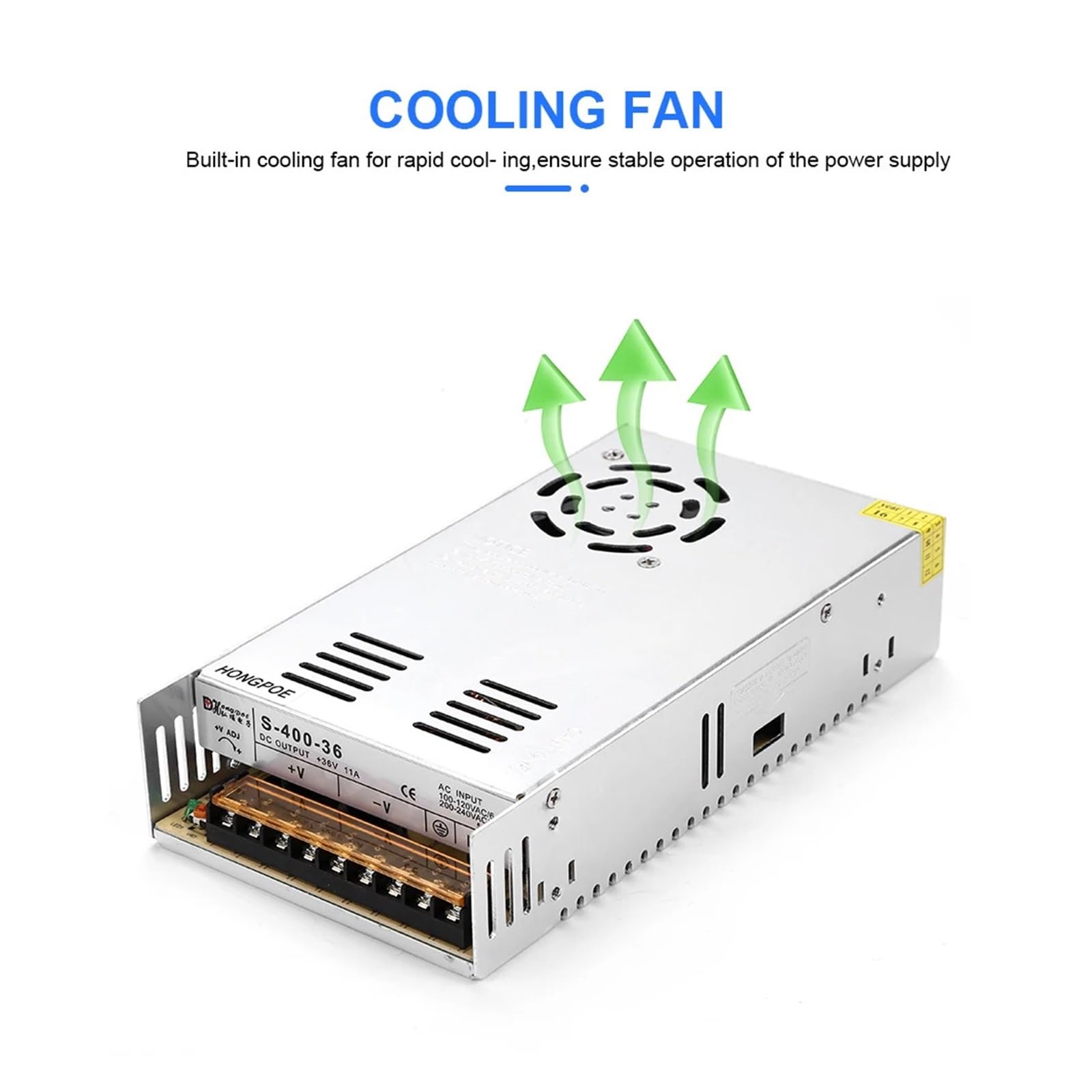 Fuente de alimentación conmutada, Fuente de alimentación LED DC 5V 12V 18V 24V 36V 48V 360W 400W 500W 600W, fuente de alimentación LED transformador AC-DC SMPS potencia del motor,para tiras de luces