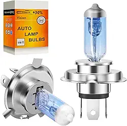 Lâmpada de farol halógena H4 12V 60/55W, 3500K branco quente, para faróis de carro, 2 peças